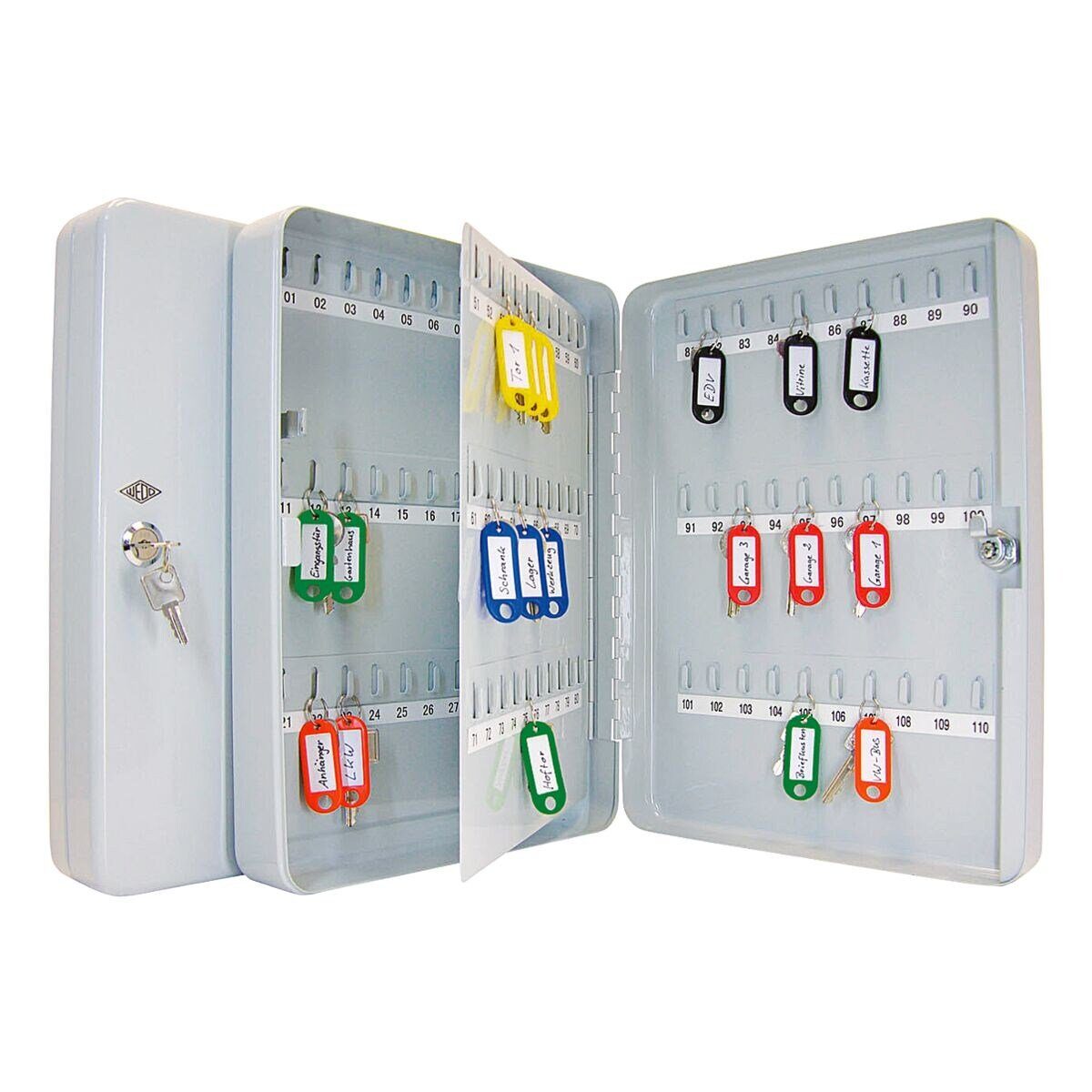 WEDO Schlüsselkasten, mit Zylinderschloss, für 110 Schlüsselanhänger