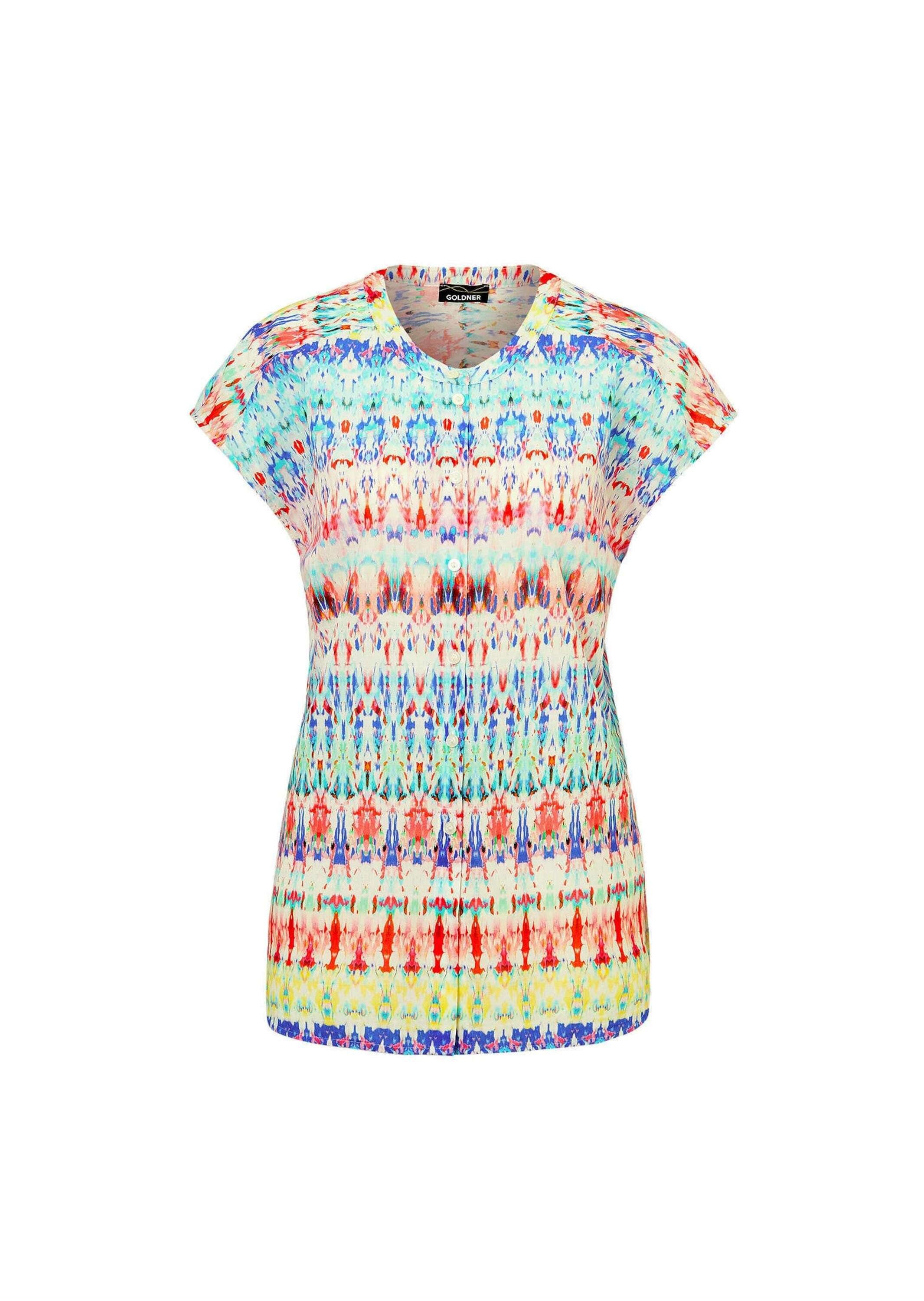 Kurzarmbluse Kurzarm Printbluse für Damen multicolor