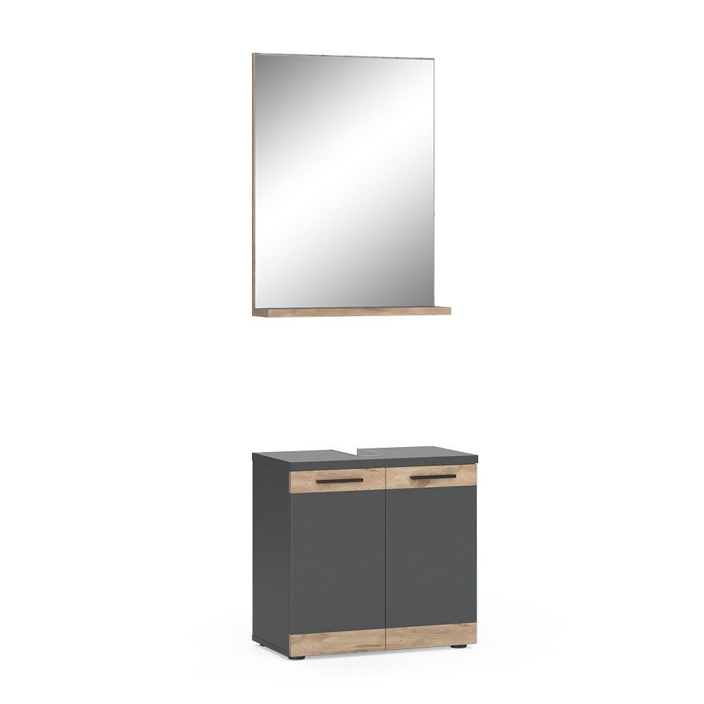 Vicco Badmöbel-Set Niko, Anthrazit/Viking Oak, mit günstig online kaufen