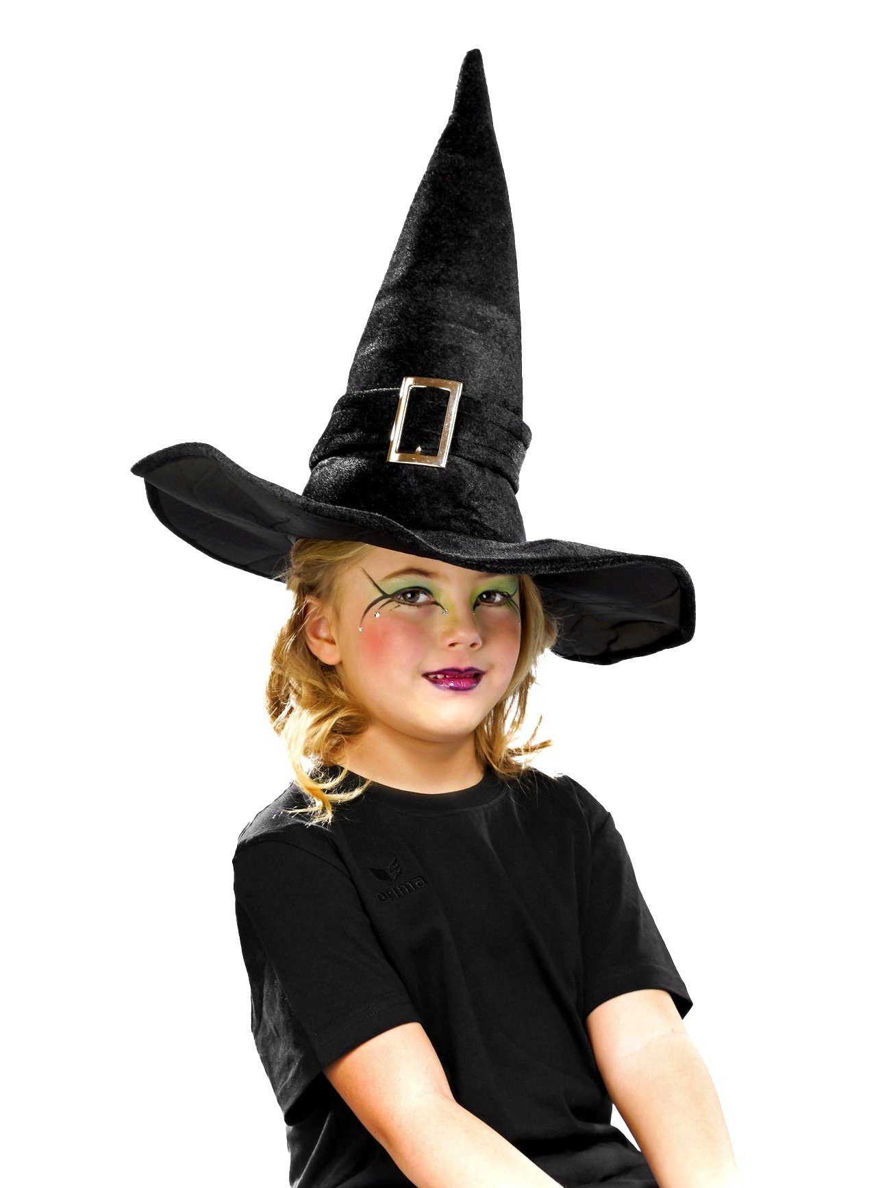 Boland Hexen-Kostüm Hexenhut - für Karneval Faschingskostüm Kinder, Spitzer Hexenhut für Euer Hexen Kinderkostüm
