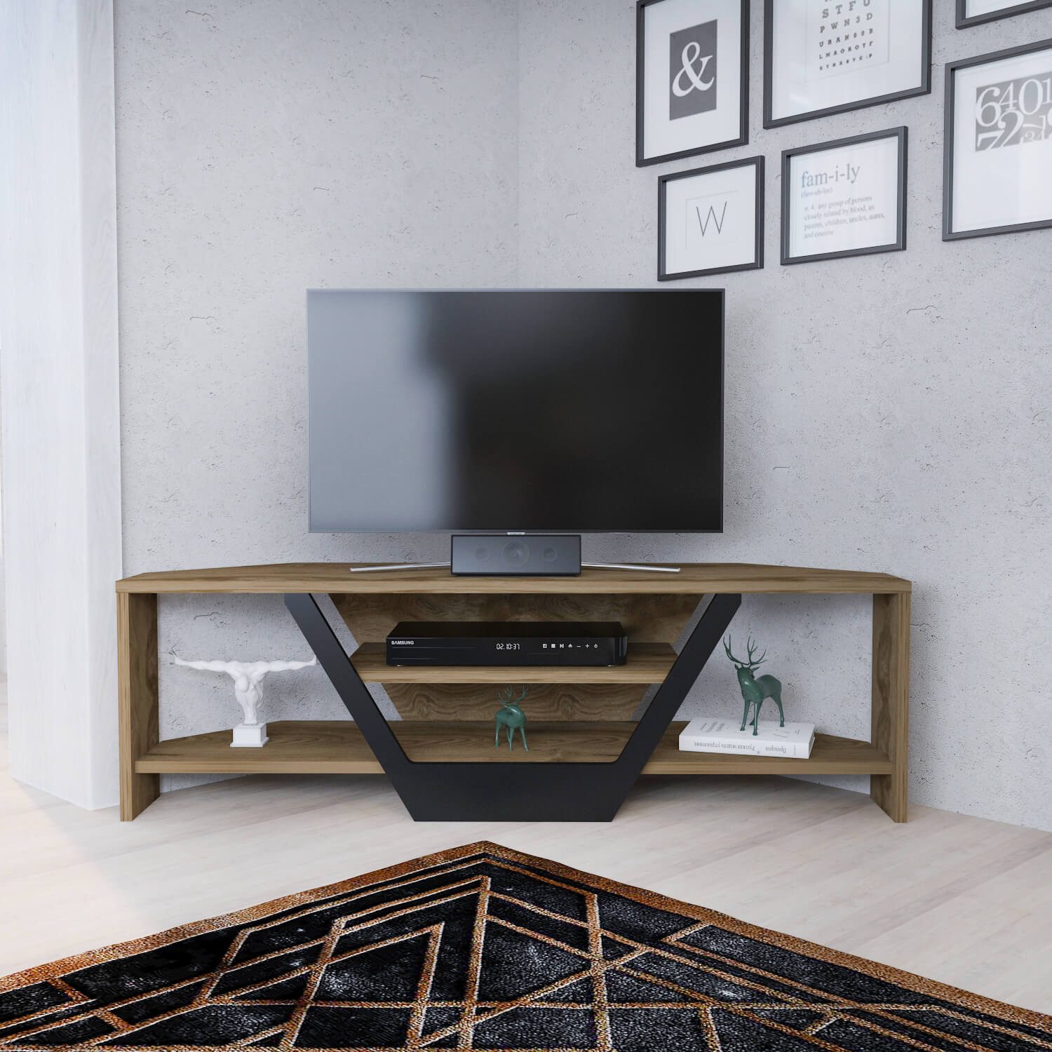 Decorotika Lowboard Eck-TV-Ständer Sares günstig online kaufen