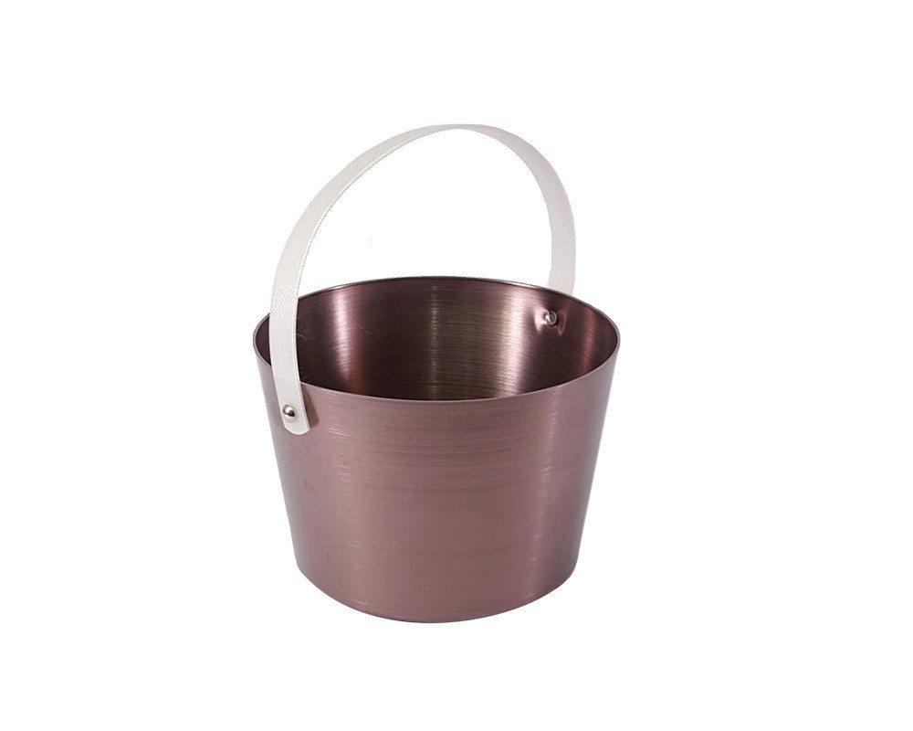 Thumbnail - Blumenberg Aufgusstopf Sauna Aufgusskübel aubergine metallic mit flexiblem Tragegurt