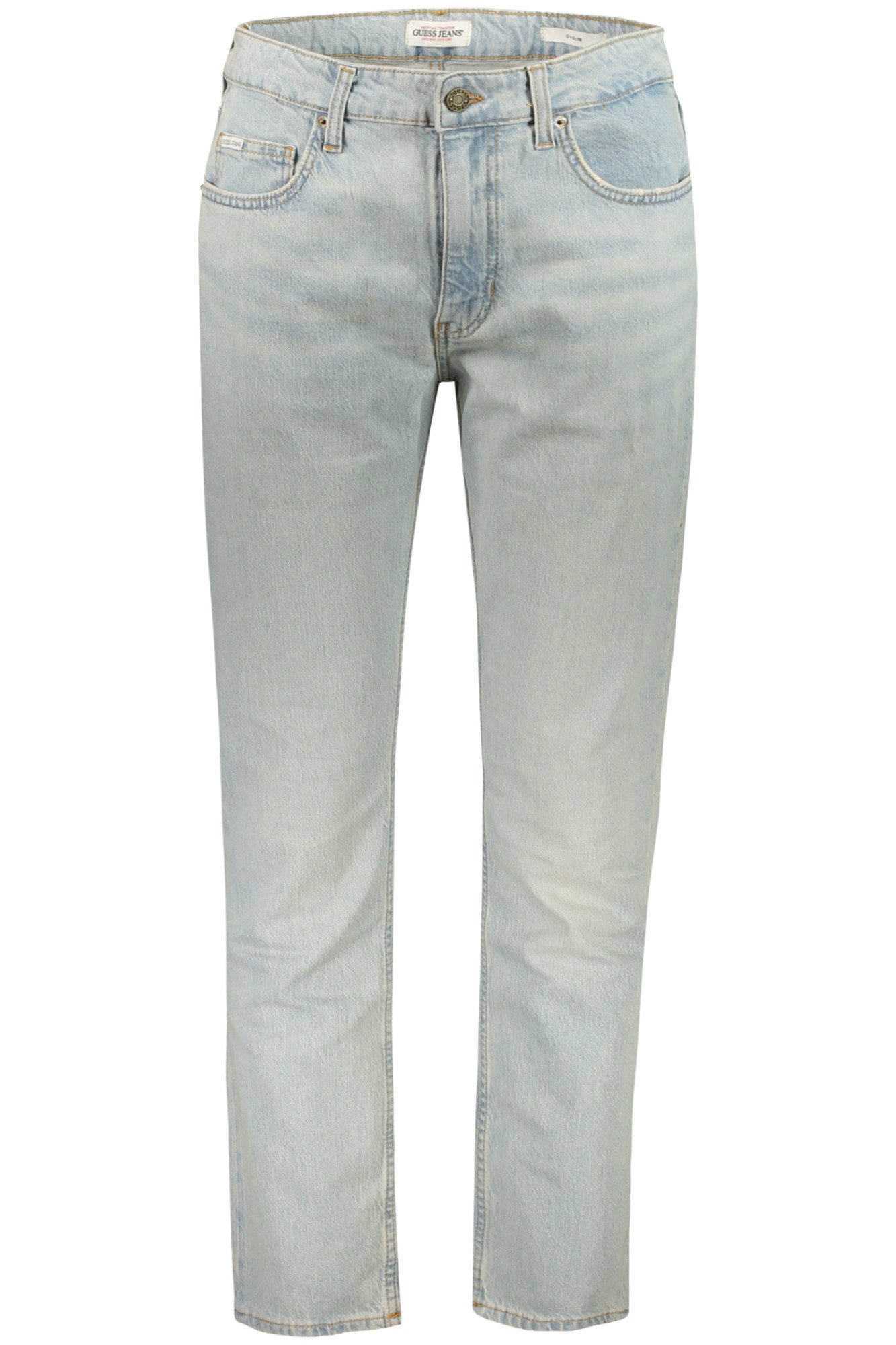 GUESS JEANS 5-Pocket-Jeans Herren Slim Fit Jeans Blau mit Used-Effekt und 5 Taschen Looks