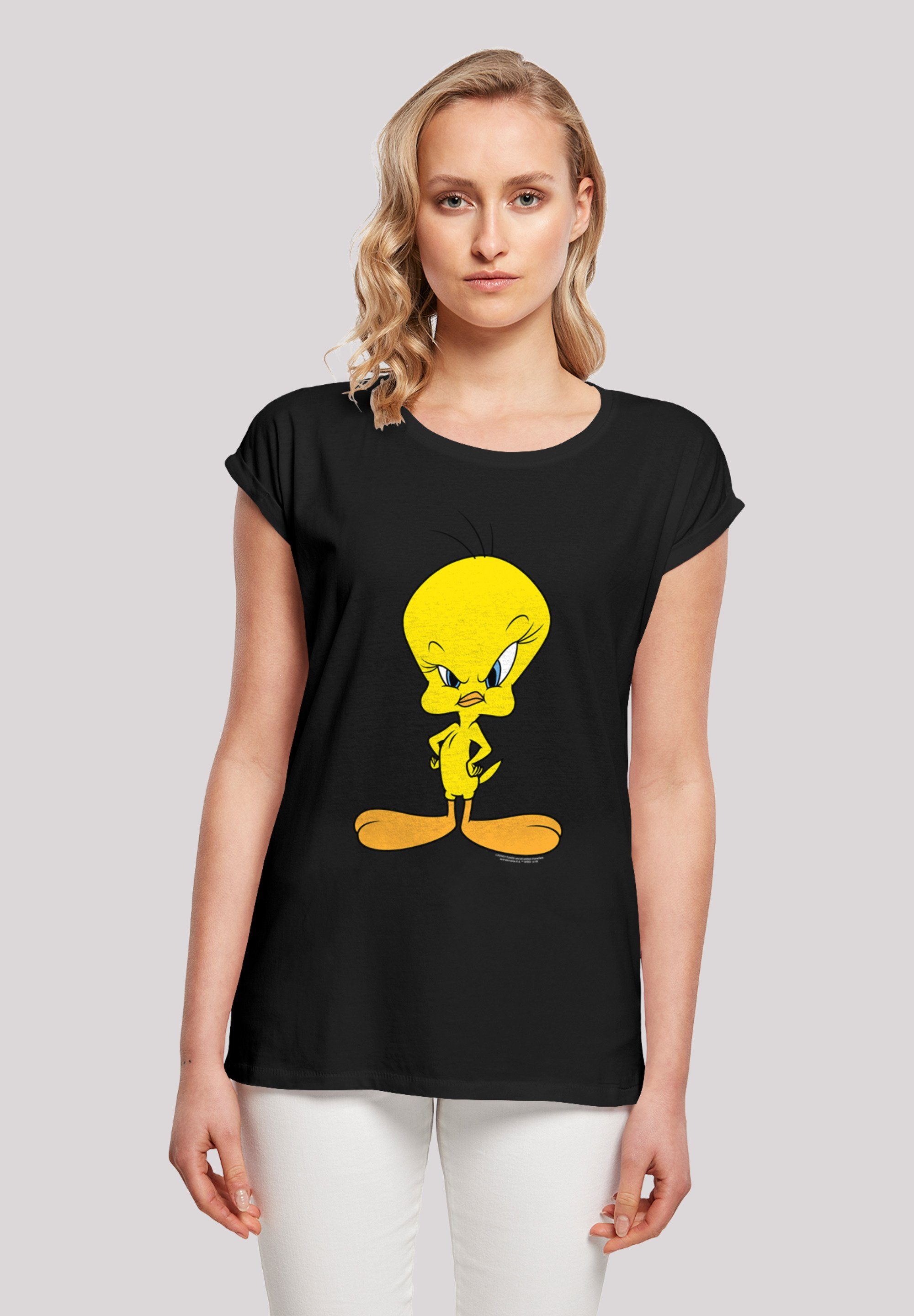 jeden Basic-Piece Print, Looney Tweety für Tag Tunes Lässiges T-Shirt F4NT4STIC Angry