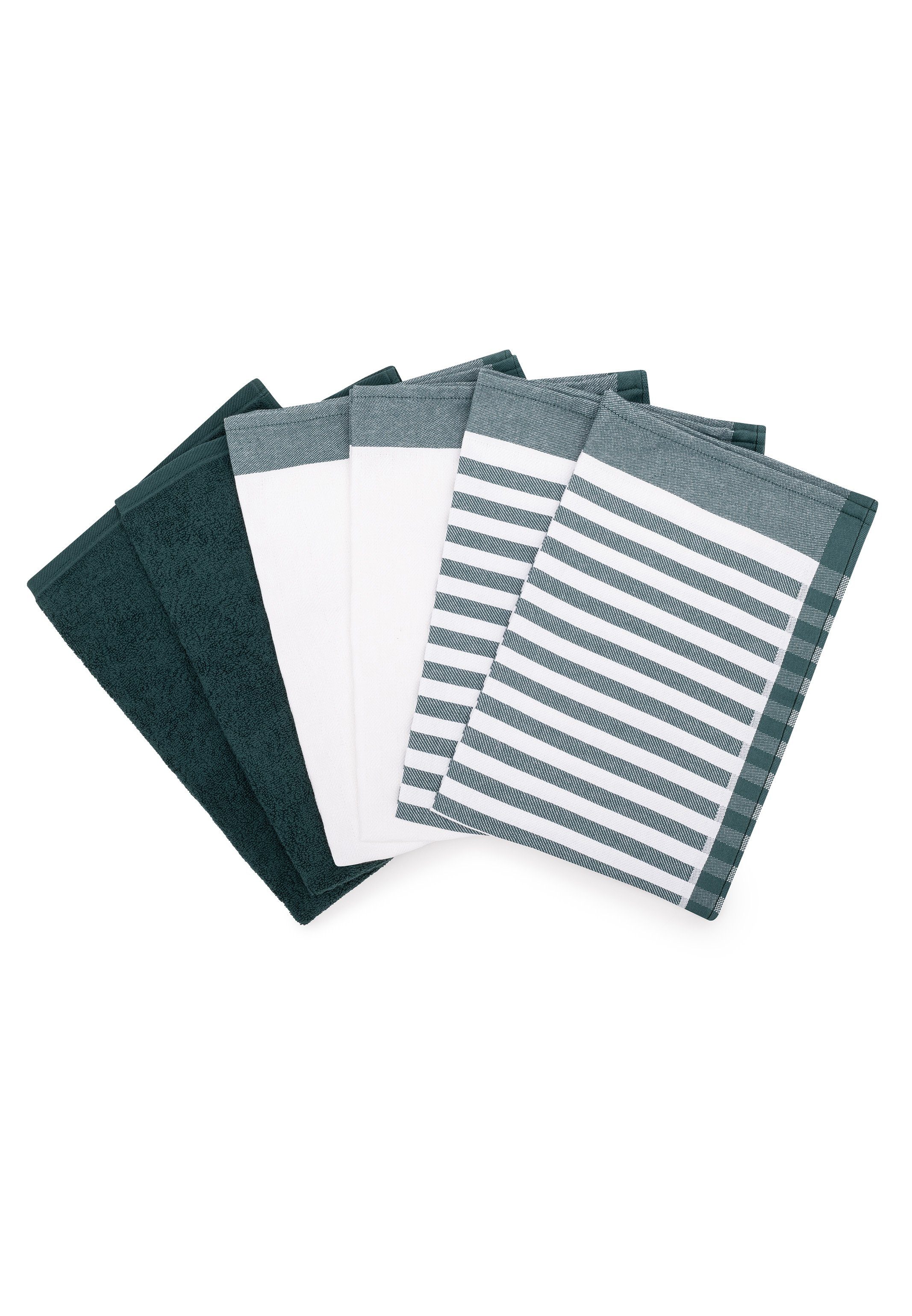 ROSS Geschirrtuch Guten Morgen, (Spar-Set, 6-tlg., günstig online kaufen