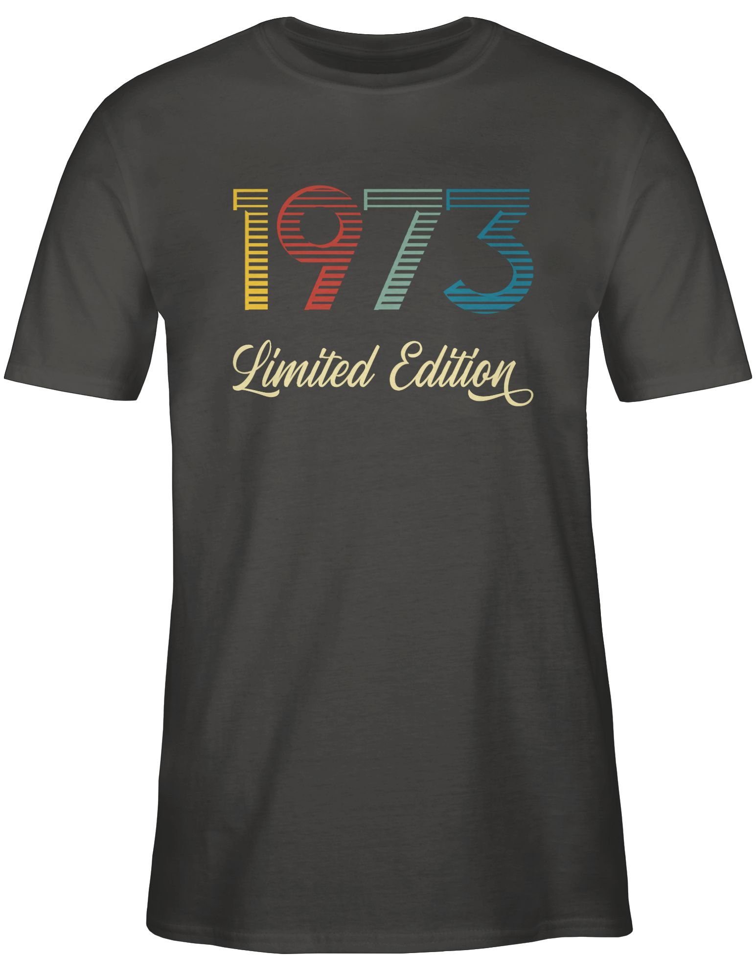 50. Shirtracer Edition T-Shirt Limited 1973 Dunkelgrau Geburtstag 1