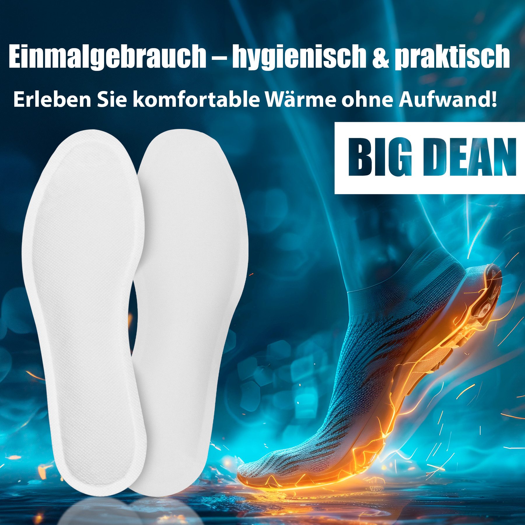 BigDean Thermosohlen 5 Paar Fußwärmer Sohlenwärmer für Schuhgröße 36-38 8h Wärme (Set, 5-tlg., 5 Paar), Sohlenwärmer für Schuhgröße 36-38