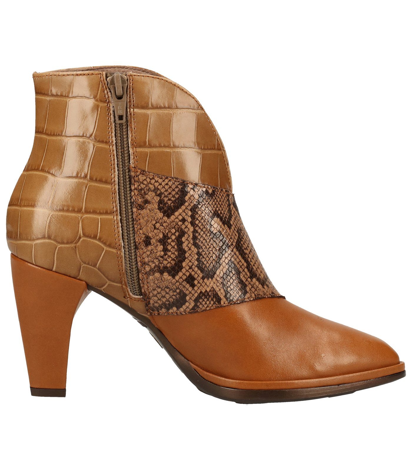 Wonders Stiefelette Leder High-Heel-Stiefelette Camel