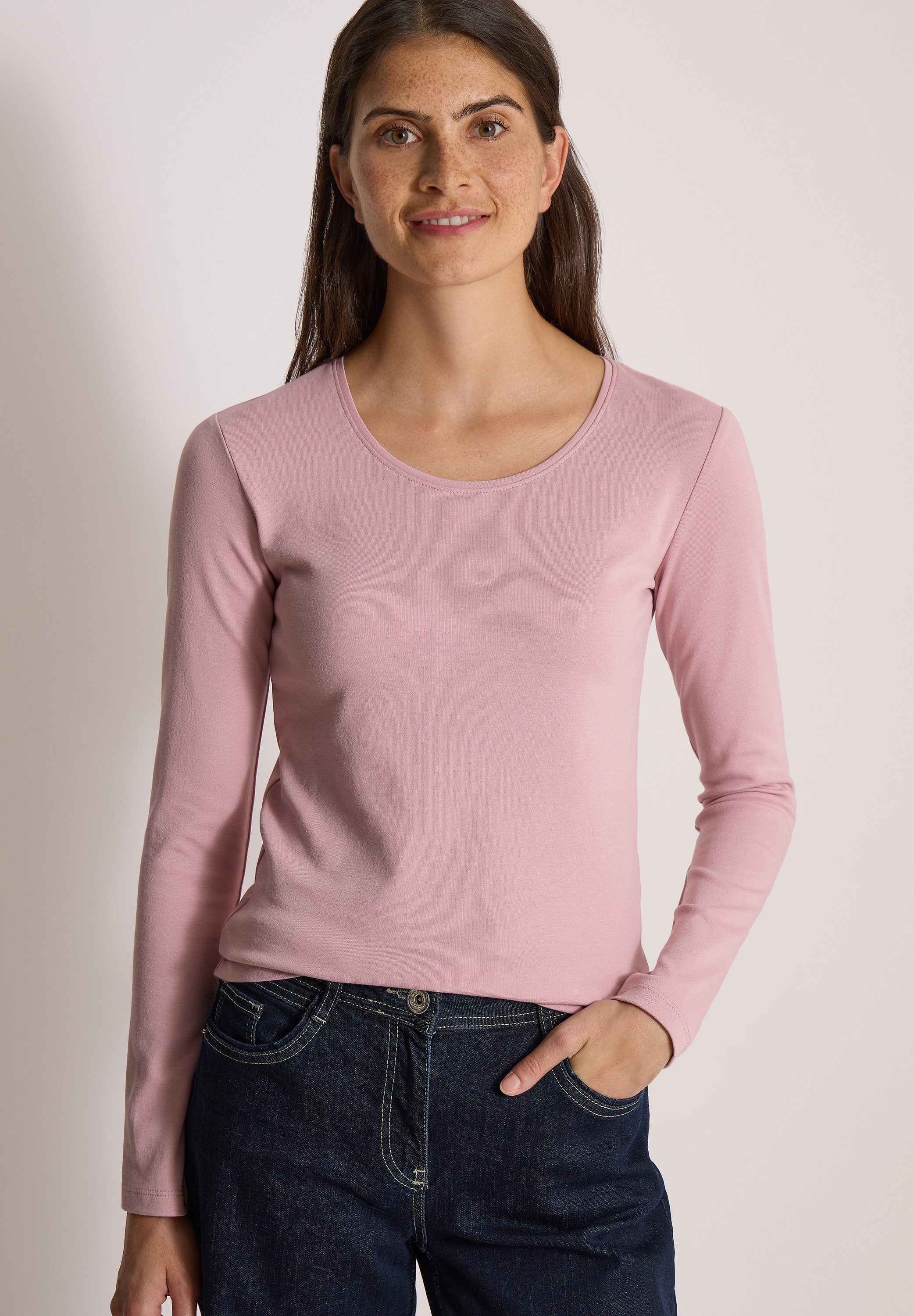 CECIL Langarmshirt aus reiner Baumwolle
