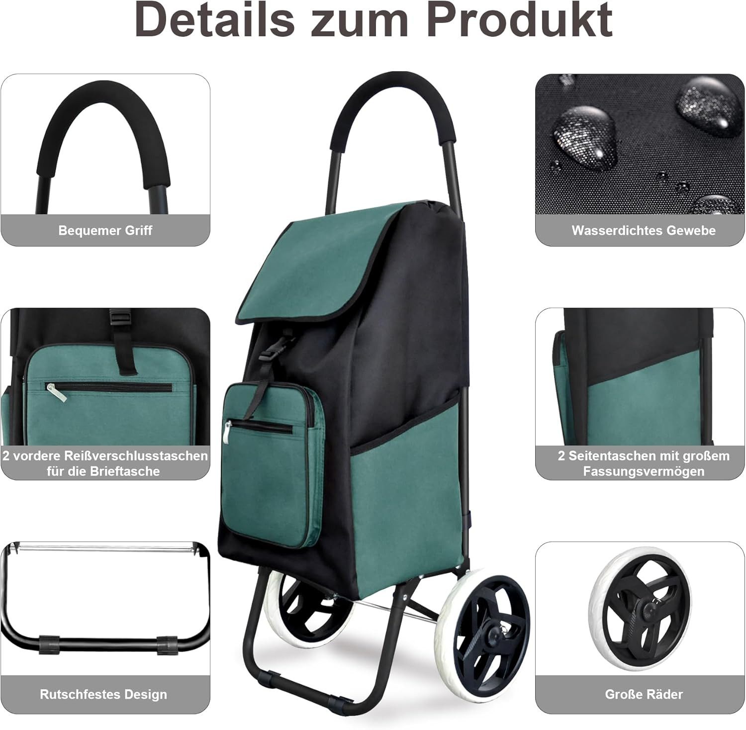 Allyson Einkaufstrolley Einkaufswagen klappbar, Einkauftrolley mit günstig online kaufen