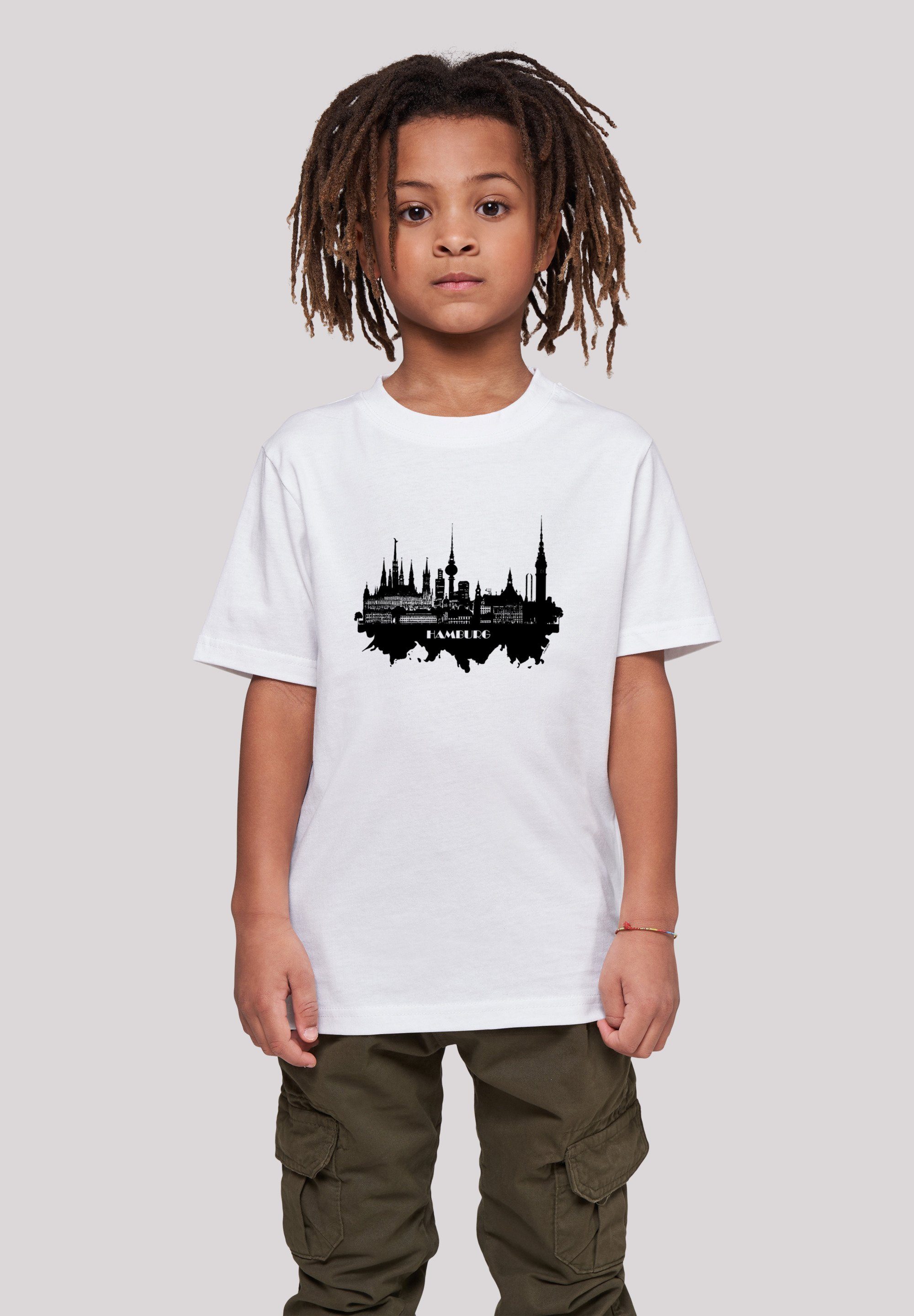 145/152 und Das Cities trägt ist Hamburg F4NT4STIC skyline cm Print, Collection T-Shirt groß Model 145 Größe -