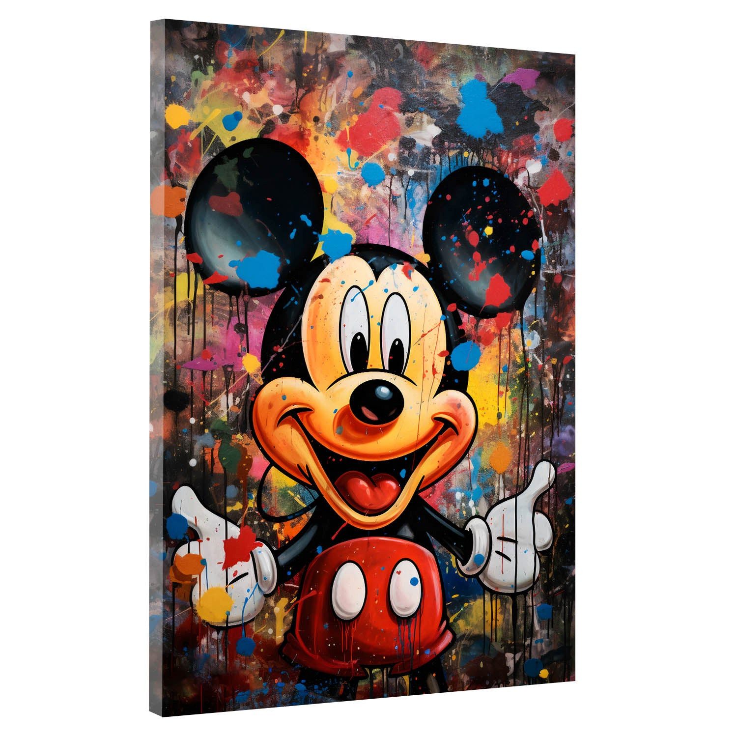 Leinwandbild Mickey Comic Pop Art Leinwandbild Wandbild Kunstdruck XL Deko