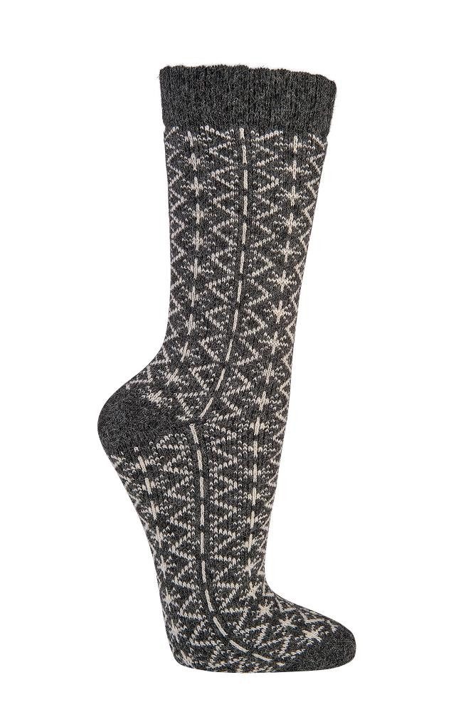 Komfortsocken 2 Paar Folklore TREND-Socken Wollsocken mit Merino- & Alpakawolle