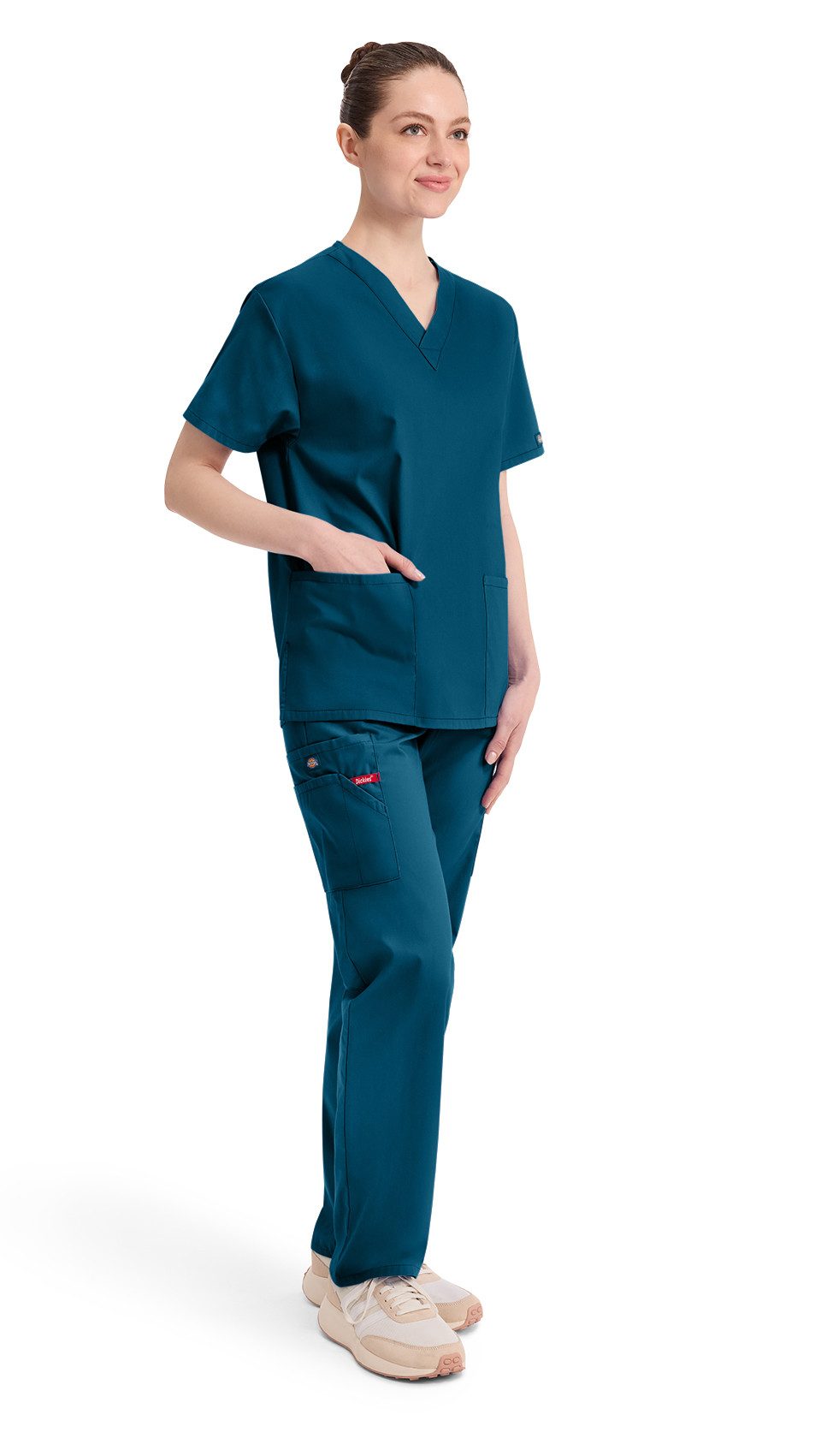 Dickies Funktionsbluse Unisex EDS Schlupfhemd V-Neck, Every Day Scrubs Kasack mit 2 aufgesetzten Taschen – Bild 2 von 5