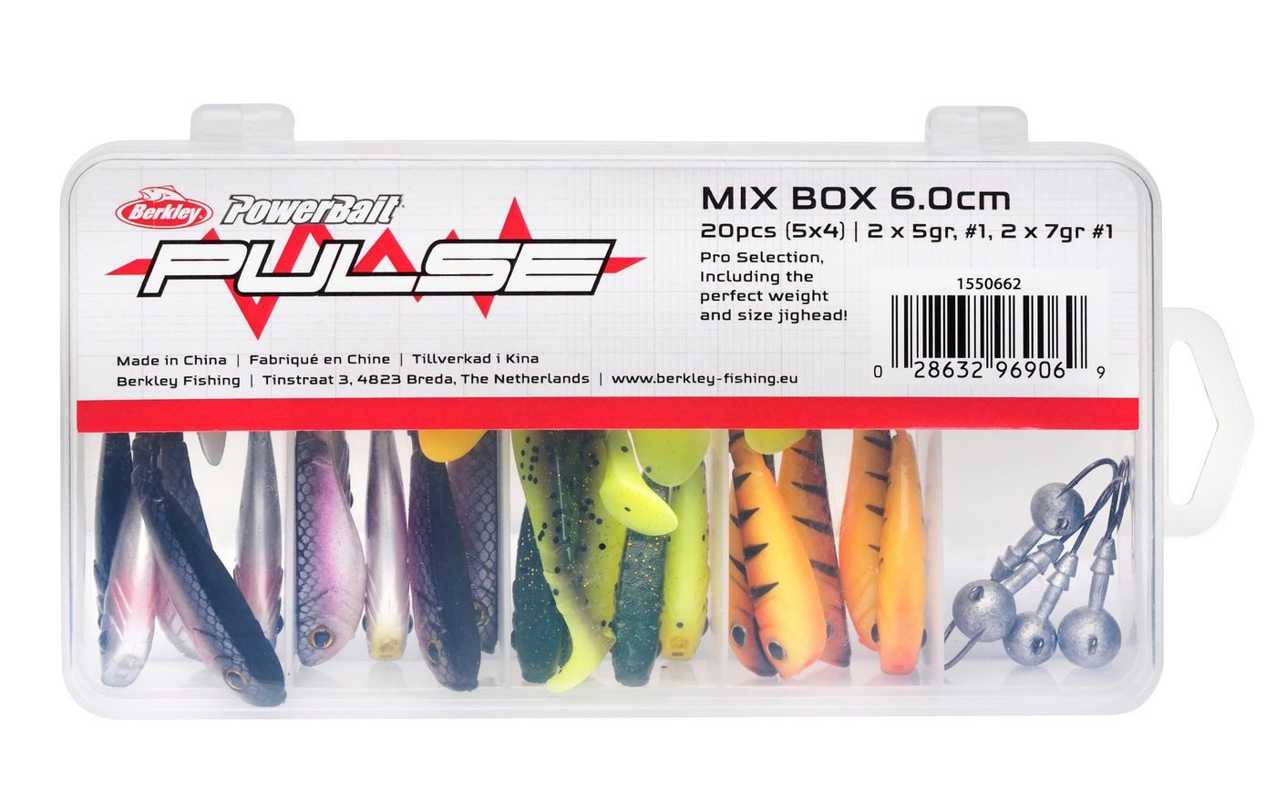 Kunstköder Berkley Pulse Shad Box 6cm inkl. Jigheads - Kunstköderset