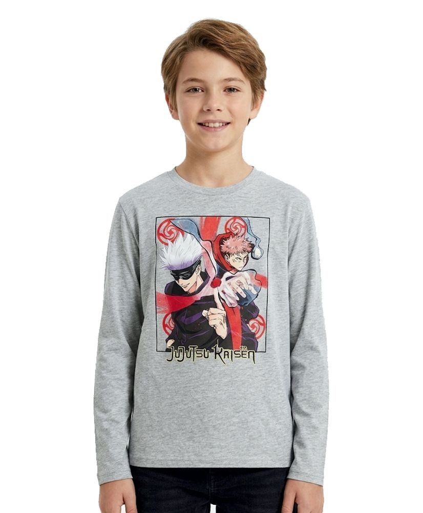 Jujutsu Kaisen Longsleeve Jujutsu Kaisen Langarmshirt Jungen & Mädchen – Anime Fan-Shirt 140-164 Langarm Shirt Manga Jungen + Mädchen