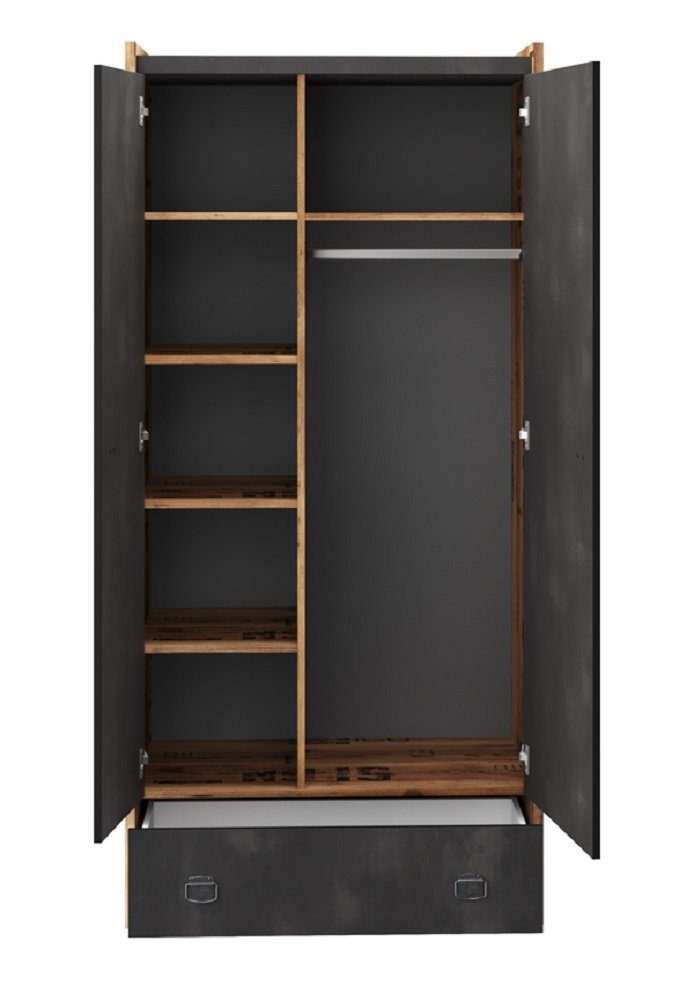 90 cm cm 52 FARGO x B/T/H: Kleiderschrank Feldmann-Wohnen x (Schrank) cm 191