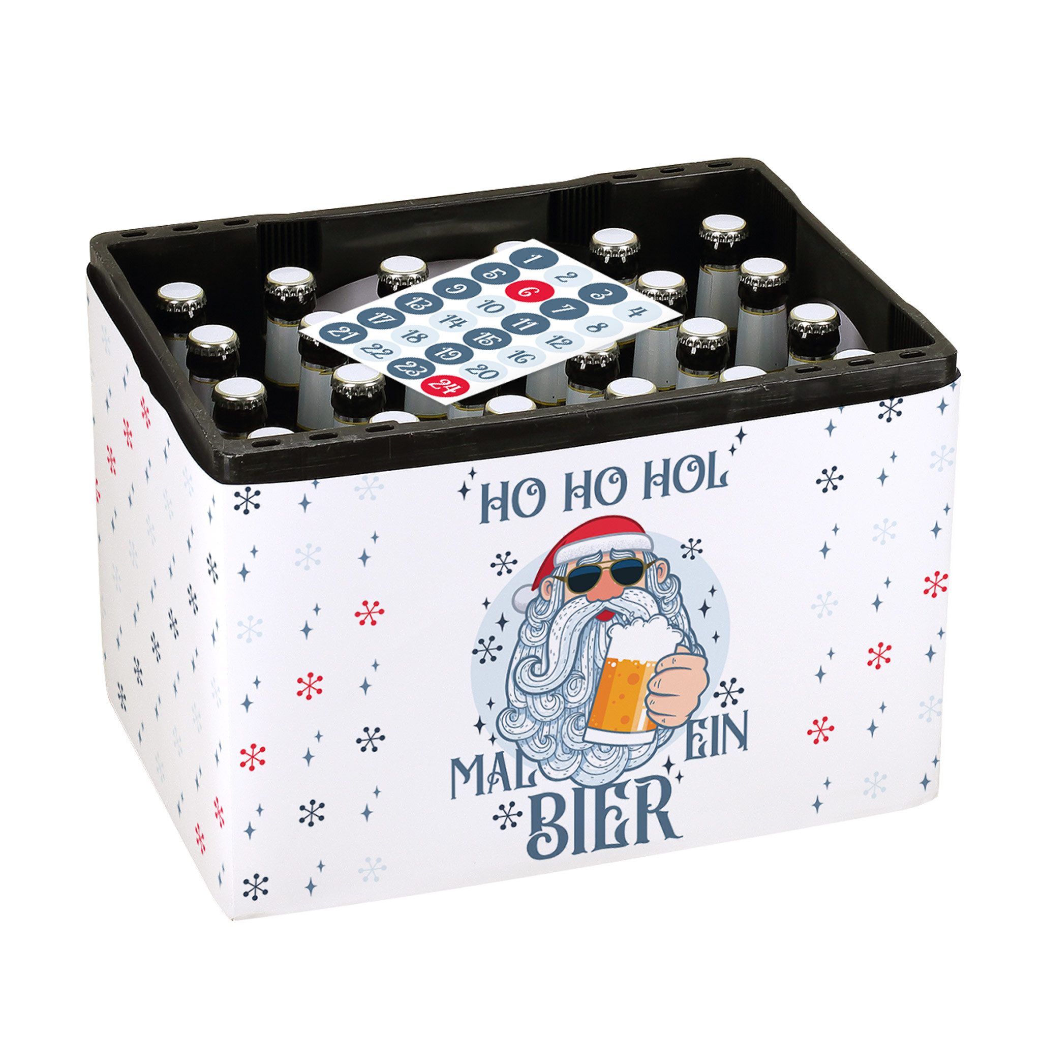 Herz & Heim DIY-Adventskalender 24 Aufkleber & Banderole für Bierkasten - S günstig online kaufen
