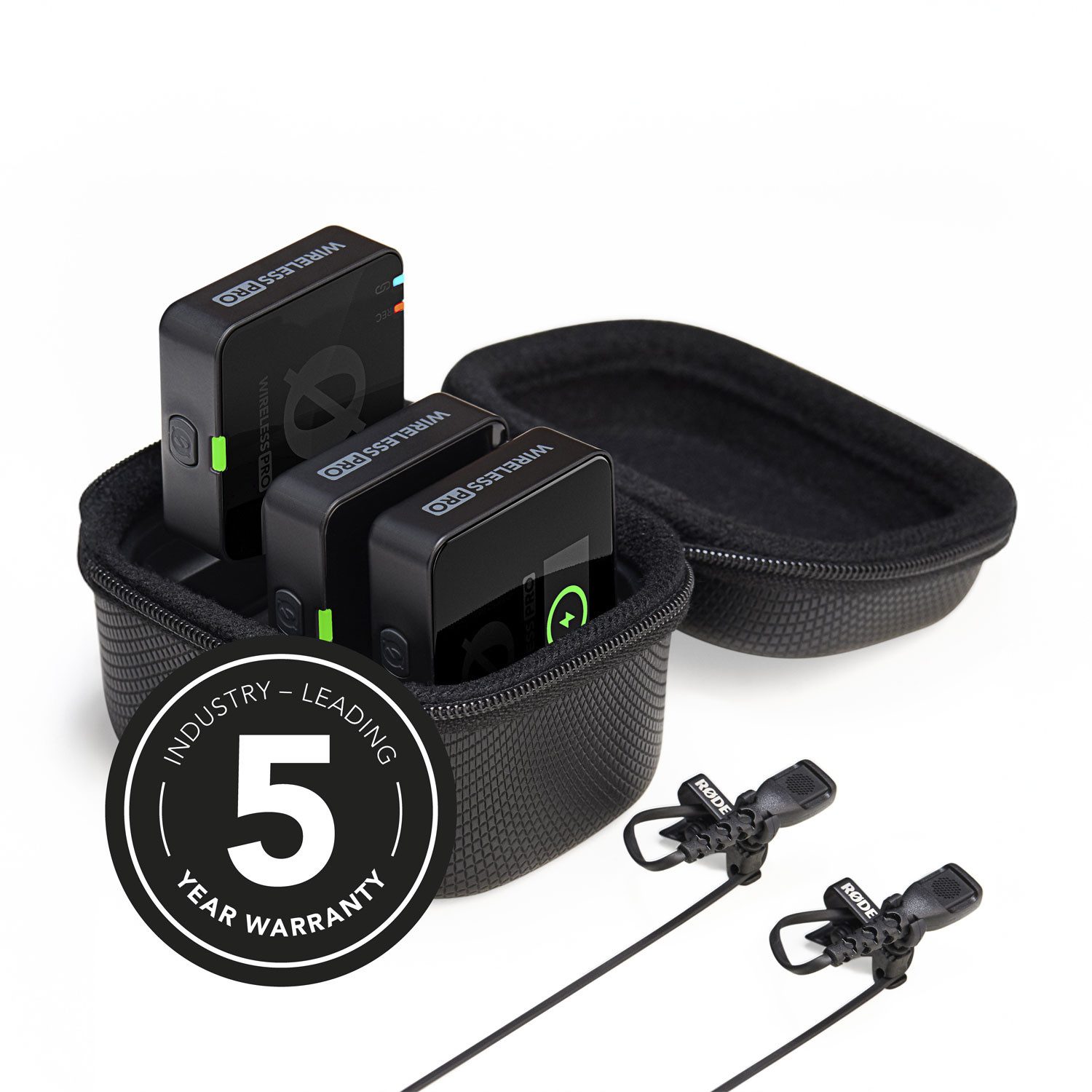 RØDE Rode Wireless Pro 2-Kanal Drahtlos-Mikrofonset Digitales Aufnahmegerät (Inklusive Zubehör) – Bild 3 von 5