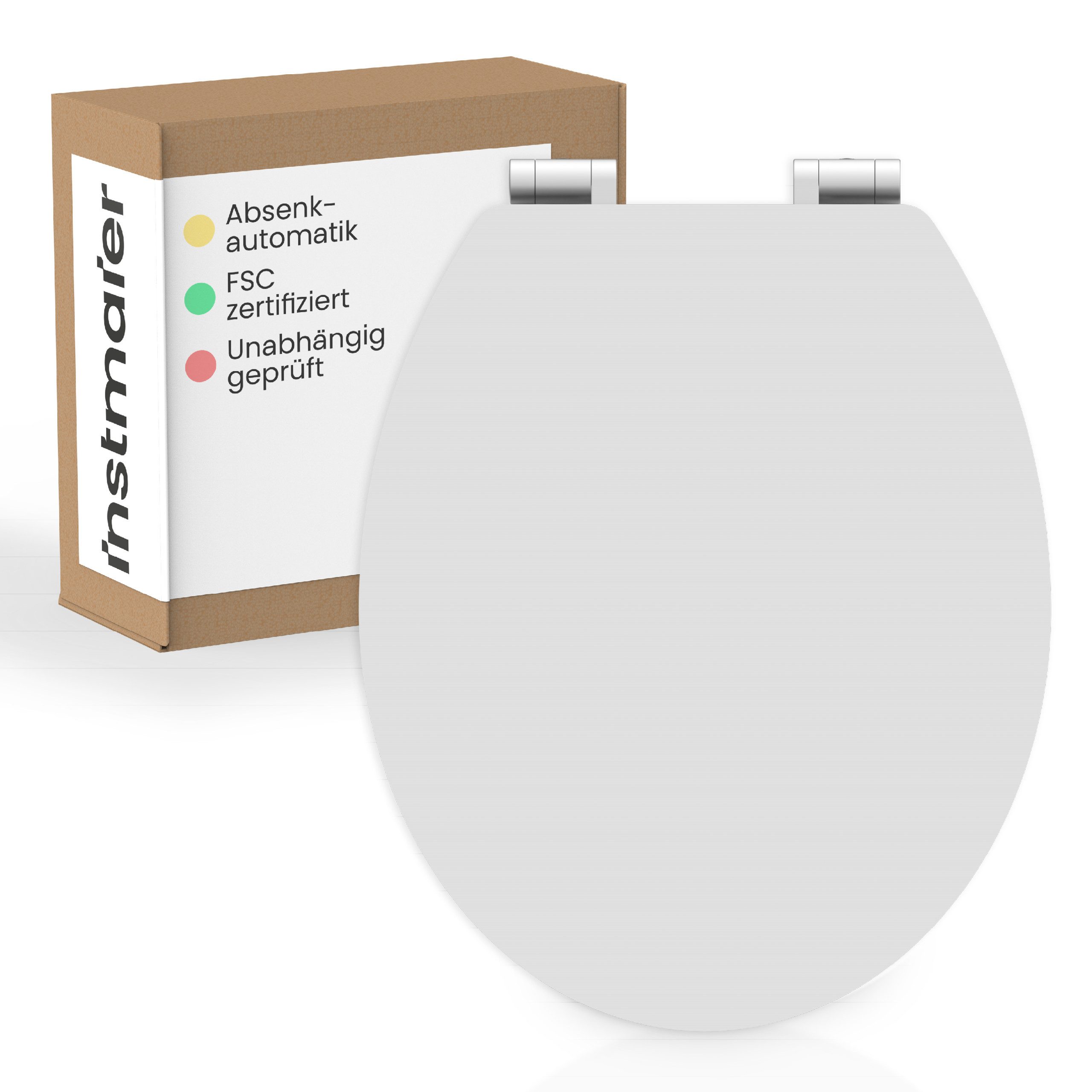 instmaier WC-Sitz Gaia Holz Toilettendeckel, Manhattan-Grau, mit doppelter günstig online kaufen