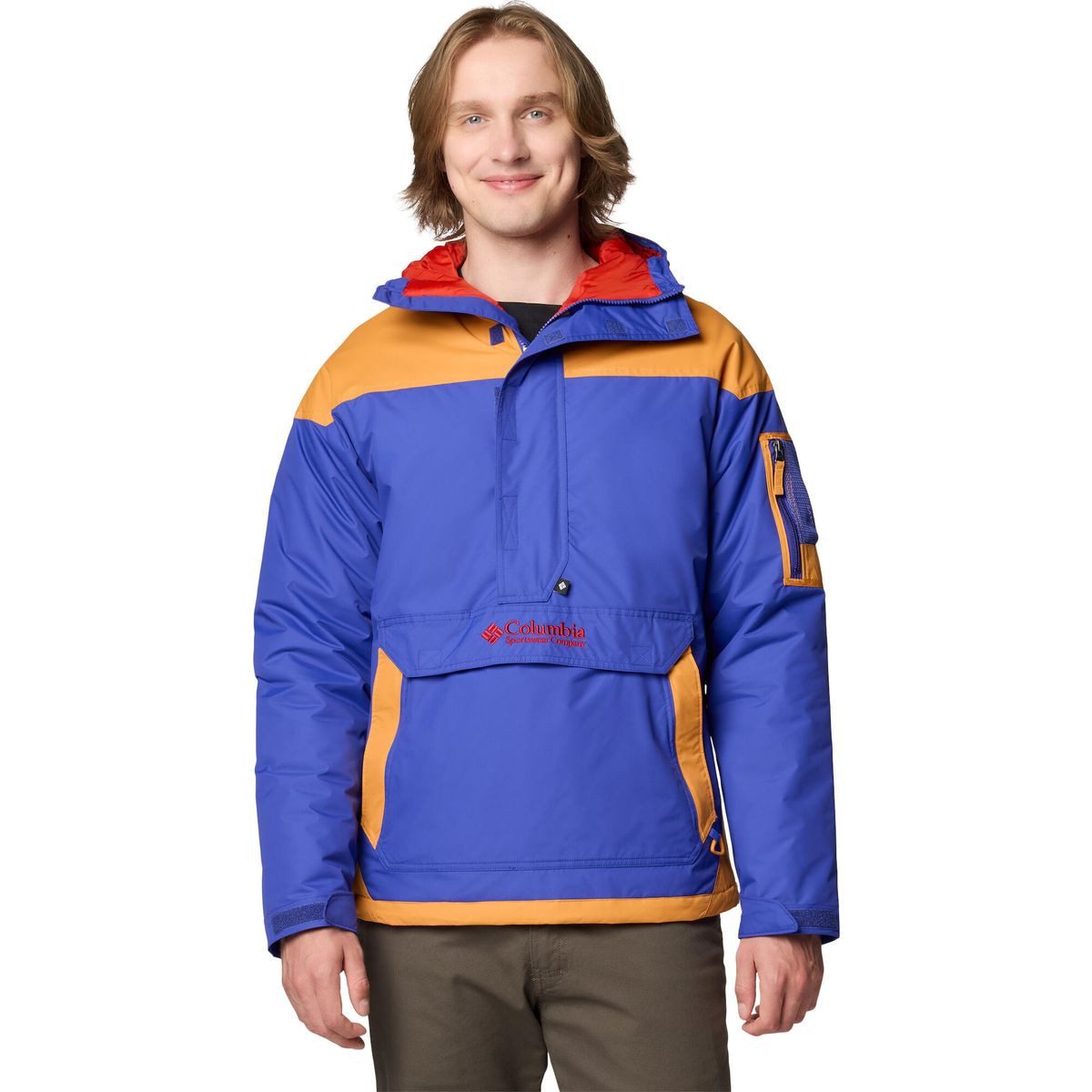 Columbia Steppjacke Men's Challenger II Pullover Anorak Wasserabweisender Pullover mit verstellbarer Kapuze und praktischen