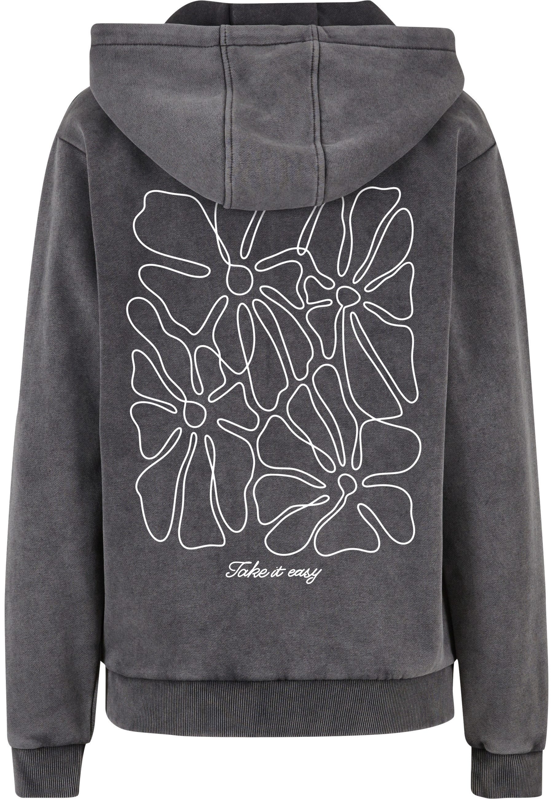 Miss Tee Kapuzenpullover Miss Tee One Line Flowers Ladies Vintage Heavy Hoo günstig online kaufen