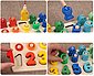 Wenta Lernspielzeug »Montessori Spielzeug aus Holz für Kinder ab 3 4 5 Jahre« (Holzspielzeug Puzzlespiel Set), Angelspiel Stapelnspiel zum Zählen Sortieren mit Farben Formen Kleinkinder Mathematik Lernspielzeug, Bild 3