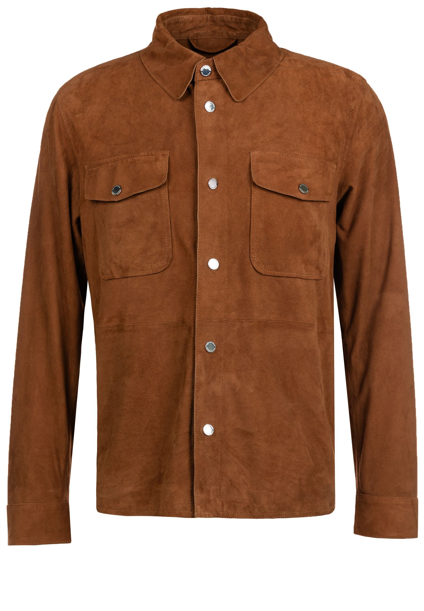 BALDESSARINI Lederjacke mit aufgesetzten Brusttaschen (1-St)