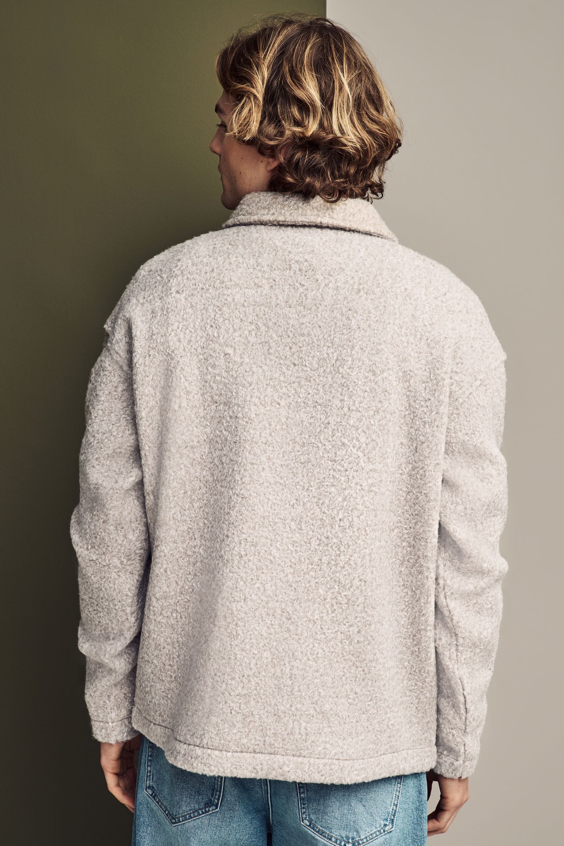 Next Fleecepullover Fleece-Troyer in Wolloptik (1-tlg) günstig online kaufen