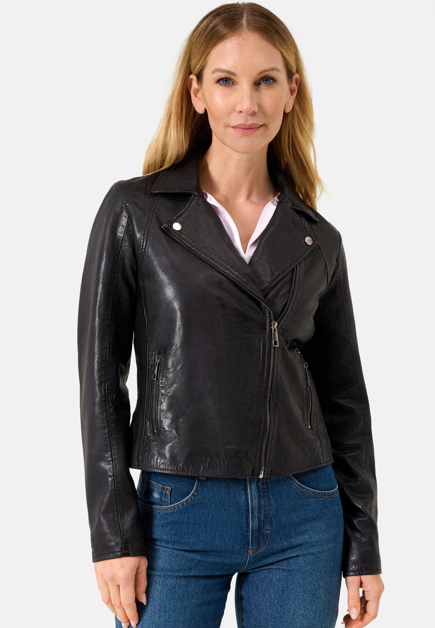 RICANO Lederjacke Antonia Lederjacke mit Reverskragen günstig online kaufen