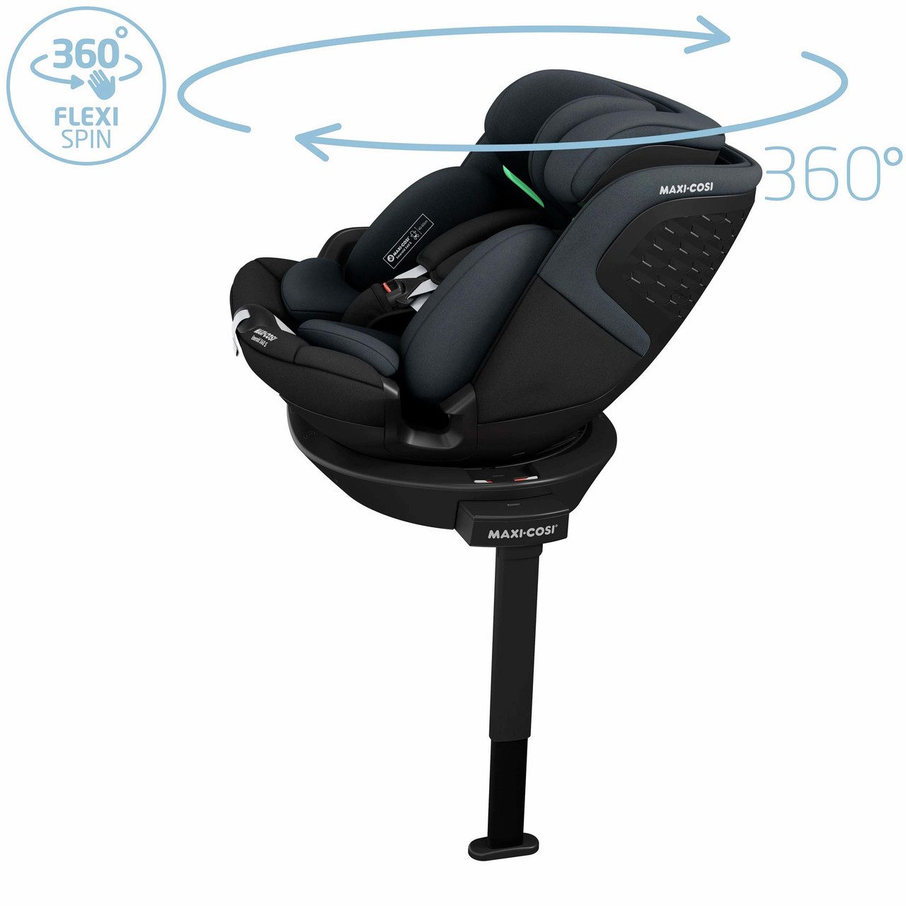 Maxi-Cosi Autokindersitz Maxi-Cosi Emerald 360 S i-Size, Autositz 360 Grad drehbar, 0–12 Jahre, ab: 0 Monate, bis: 12 Jahre, Wächst mit deinem Kind mit FlexiSpin-Drehung um 360° Bequeme Liegep…