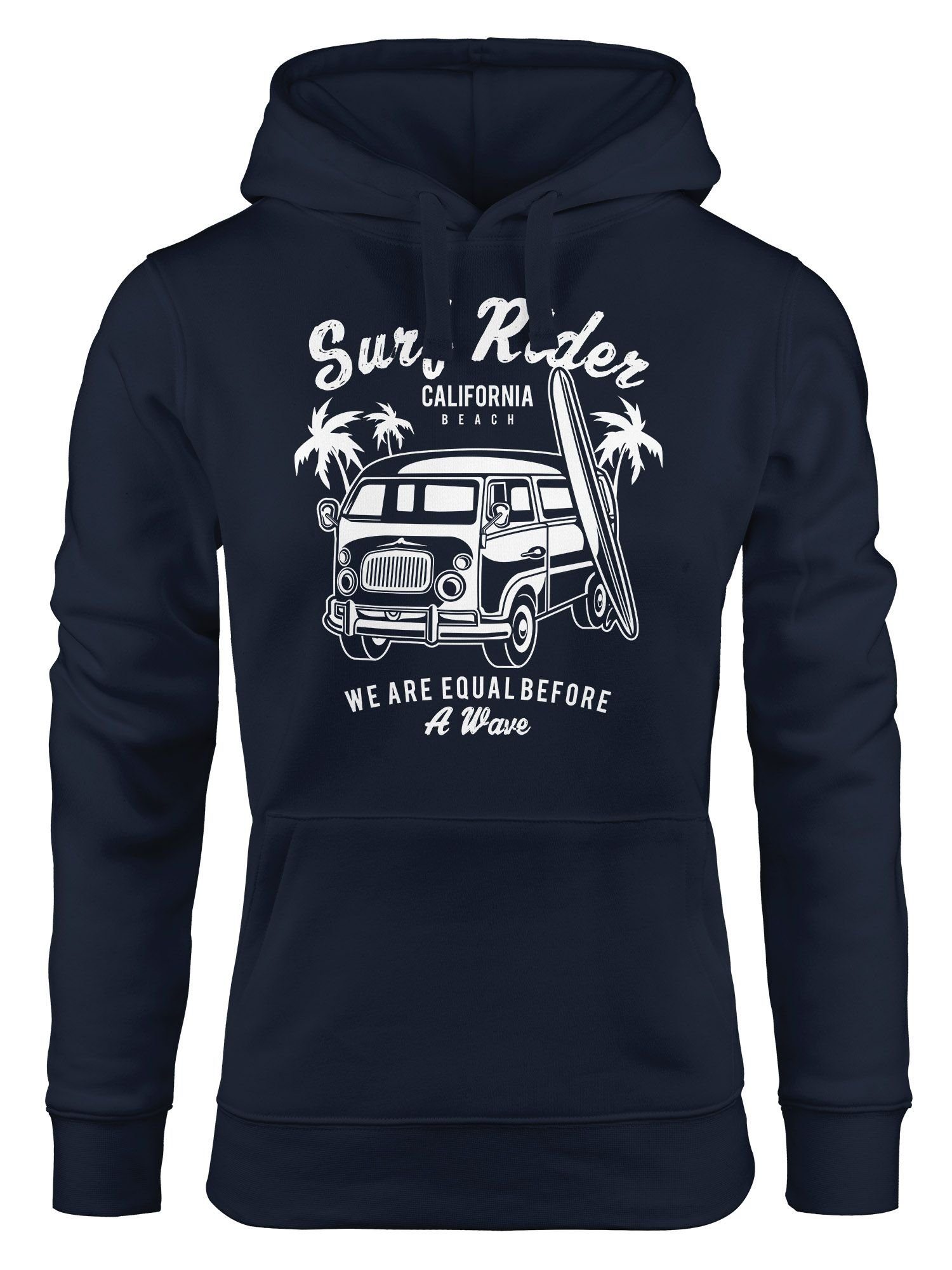 MoonWorks Hoodie Hoodie Surfing navy Kapuzenpullover Moonworks® Damen Retro Sweatshirt Bus