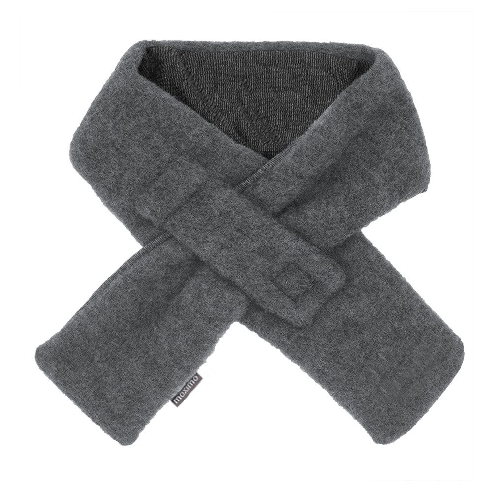 MAXIMO Schal GOTS MINI-Steckschal, Wollfleece, Jerseyfutter, (1-St), Wollfleece