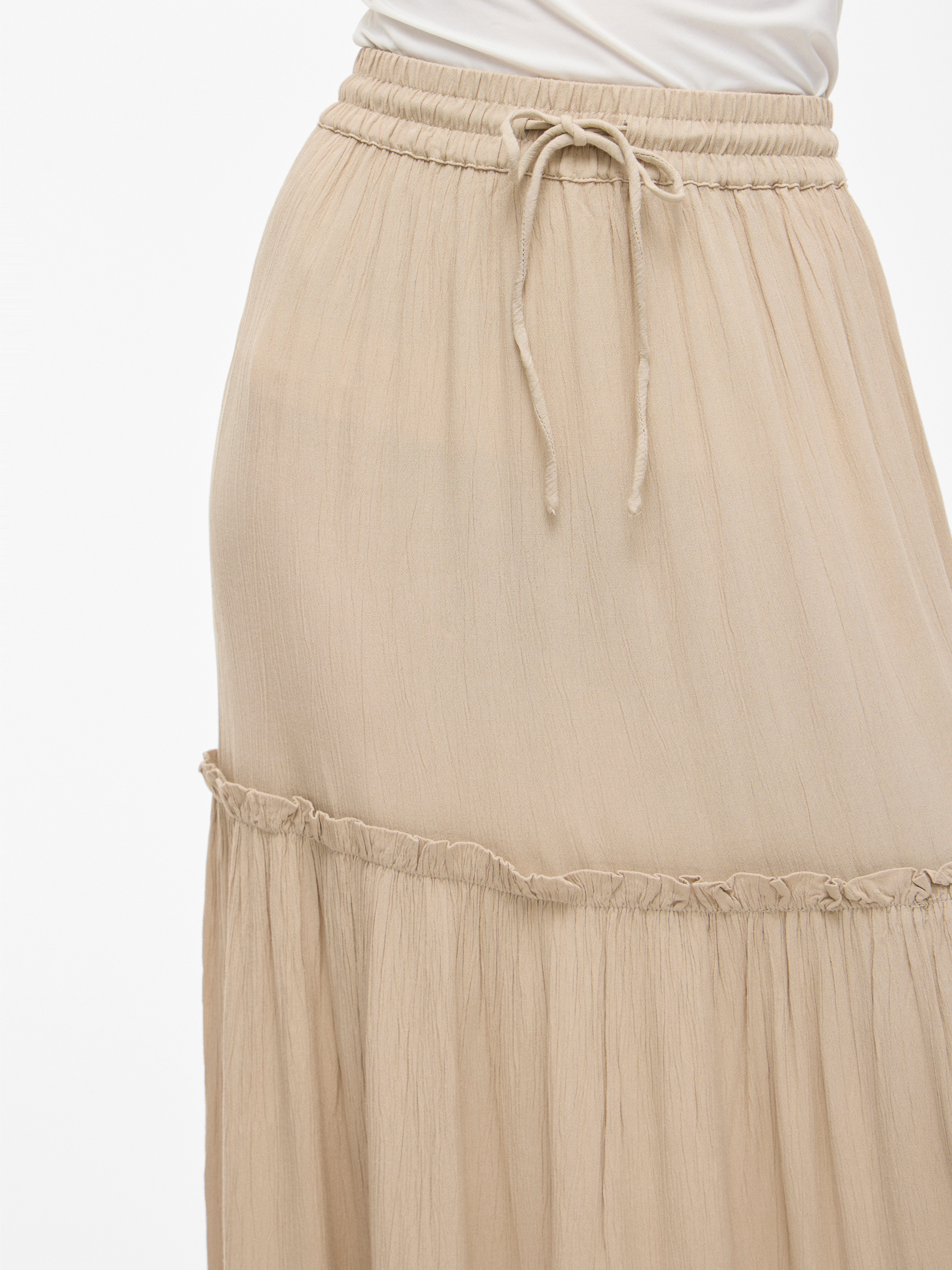 Vila Maxirock VIMESA HW MAXI SKIRT - NOOS mit Rüschen