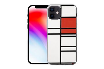 MuchoWow Handyhülle Komposition mit Rot und Weiß - Piet Mondrian, Handyhülle Apple iPhone 12, Smartphone-Bumper, Print, Handy
