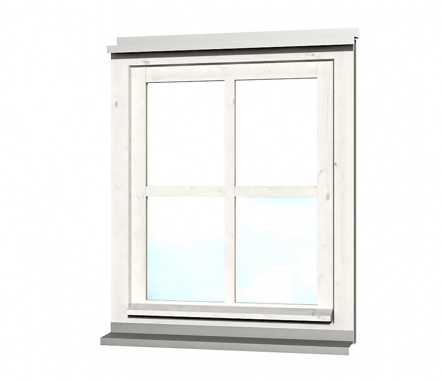 Skanholz Fenster Einzelfenster, für Carports, 69,1 x 82,1 cm