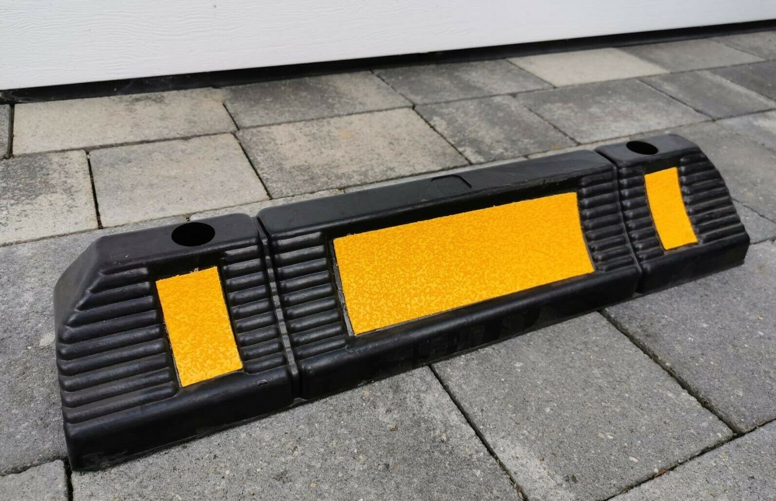 AUFUN Garage Metall Parkstopper Radstopper für Garage, Schwarz und Gelb  (180x13.5x9.5cm, 1-St)