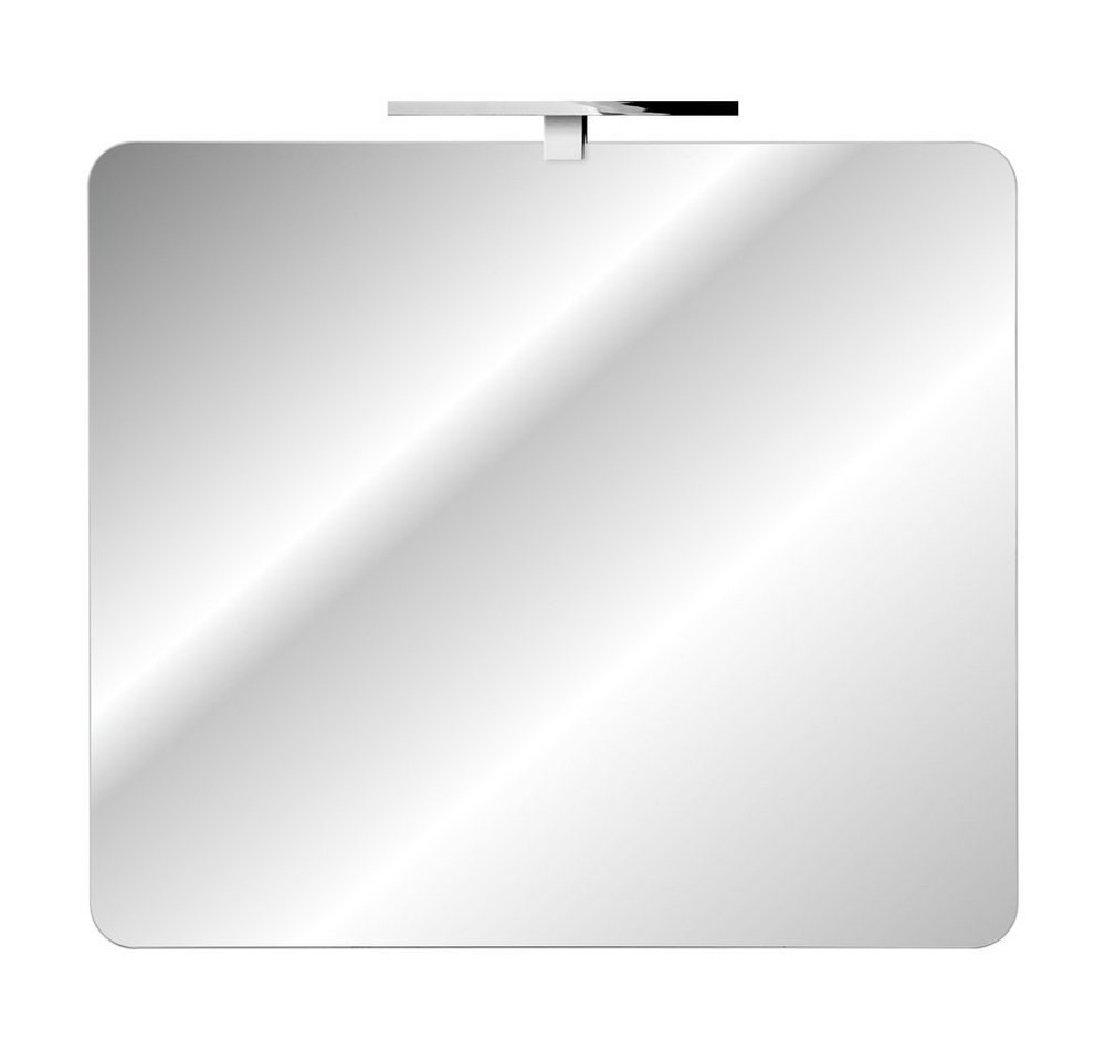 Thumbnail - Lomadox Badspiegel MIRROR-56, mit LED-Aufsatzleuchte (chromfarben) ca. 80x70cm