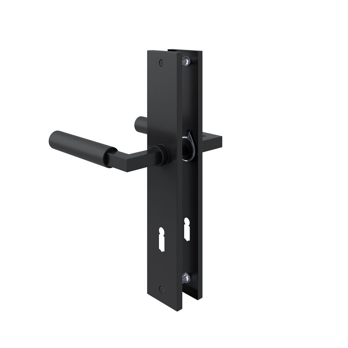 MS Beschläge Türgriff Lanschildgarnitur Schwarz matt Baustil Türdrücker günstig online kaufen