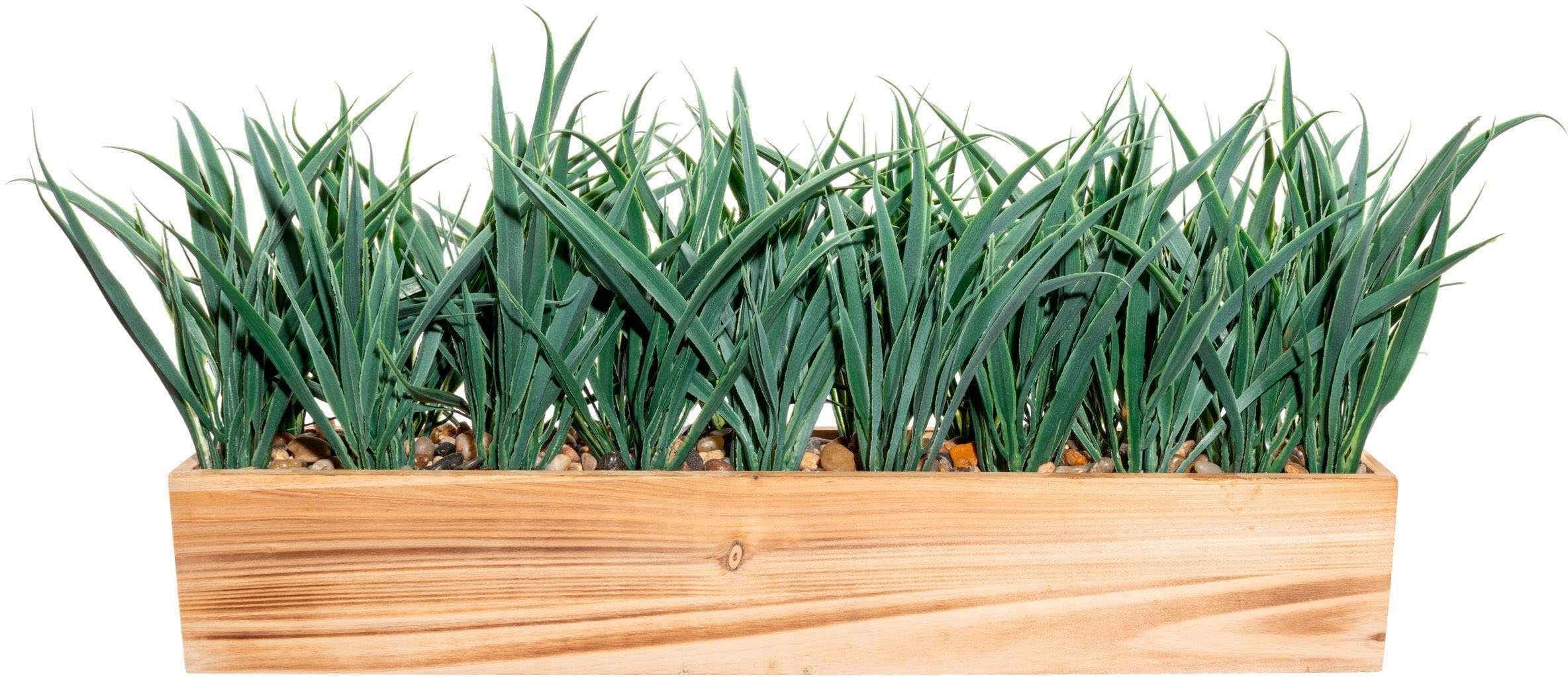 Kunstgras Holzkasten mit Gras Gras, Creativ günstig online kaufen