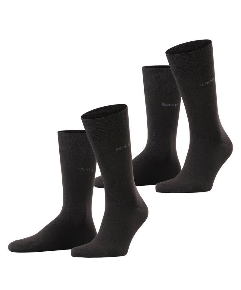 Esprit Socken Esprit Basic Easy 2-Pack Herren (2-Paar) mit druckfreiem Komfortbund