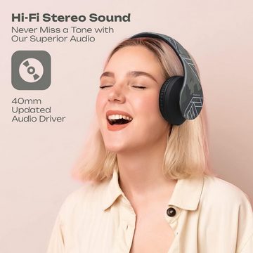 PowerLocus Beeindruckende Klangqualität Headset (Komfort für alle Altersgruppen dank faltbarem, dehnbarem Design Schnelles Anschließen über Bluetooth 5.0, Klangwelten mit HD Stereo und fortschrittlicher Geräuschunterdrückung)