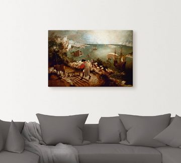 Artland Leinwandbild Landschaft mit dem Sturz des Ikarus, klassische Fantasie (1 St), auf Keilrahmen gespannt