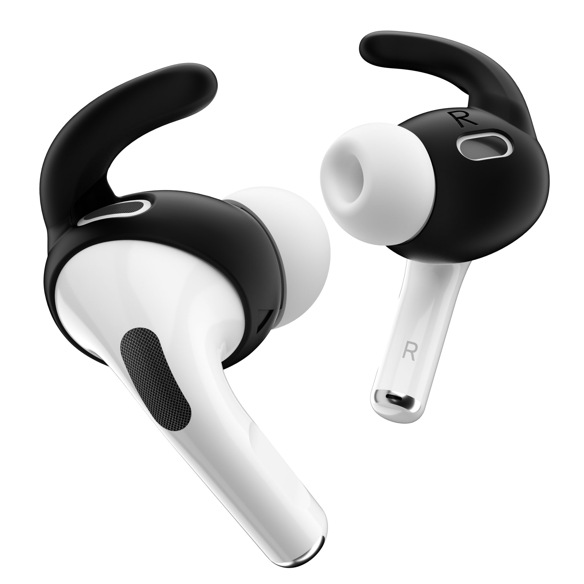 schwarz AirPods 2. für Pro Halt Generation) Pro 2 Ohrhaken Apple (Sicherer Ohrpolster KeyBudz für EarBuddyz AirPods