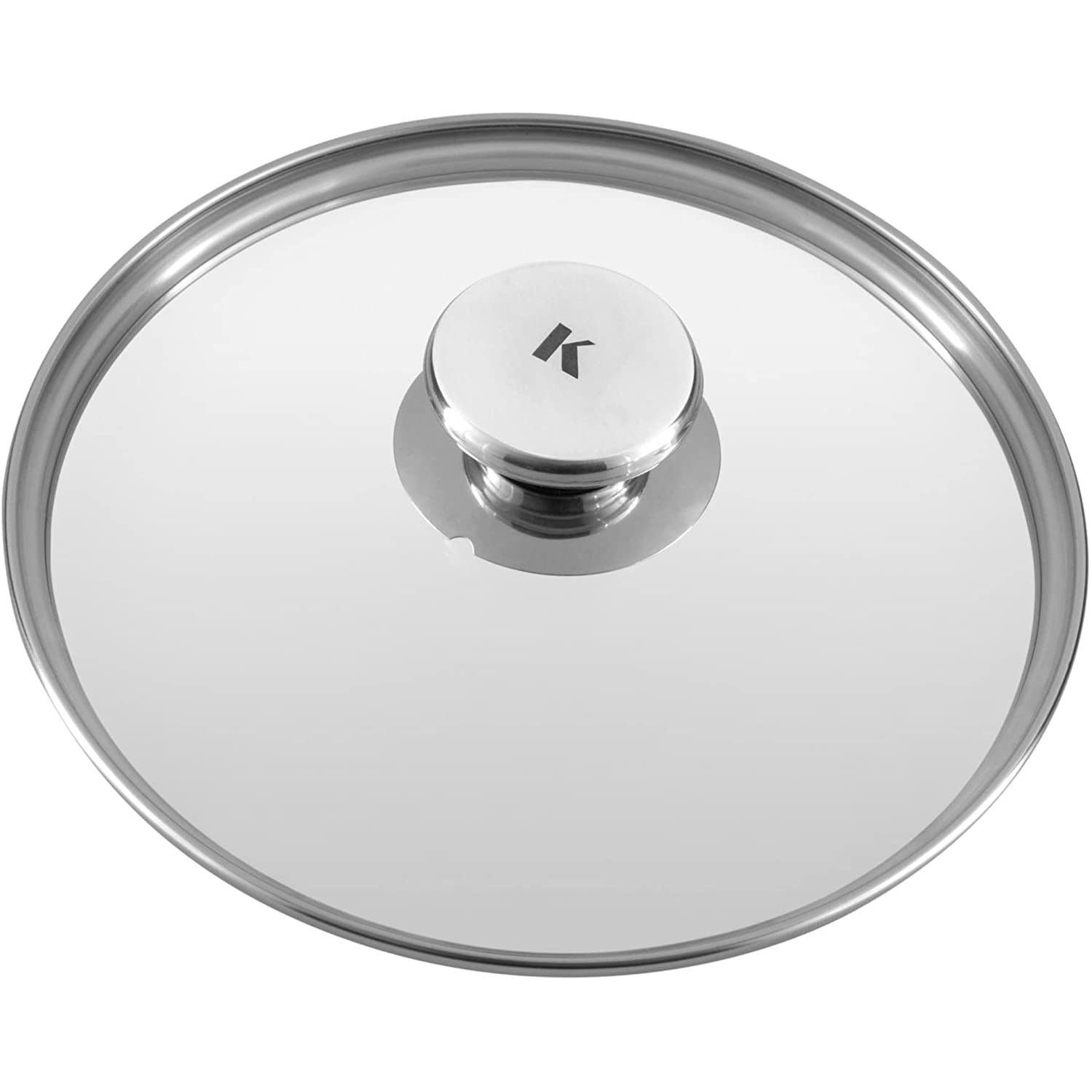 KLAMER Сковородыdeckel 20 cm, Edelstahl Universal-Pfannendeckel für Сковороды und Töpfe, Glasd…, Fingerschutz, Spritzschutz, Spülmaschinen geeignet