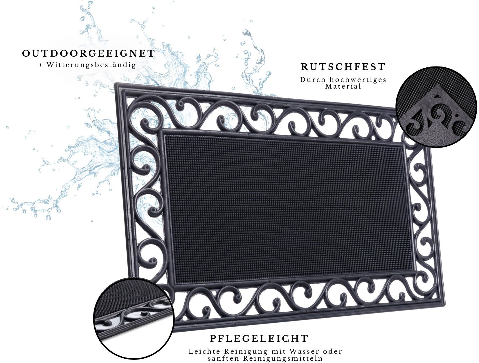 HANSE Home Fußmatte Mix Mats Gusseisen-Optik günstig online kaufen