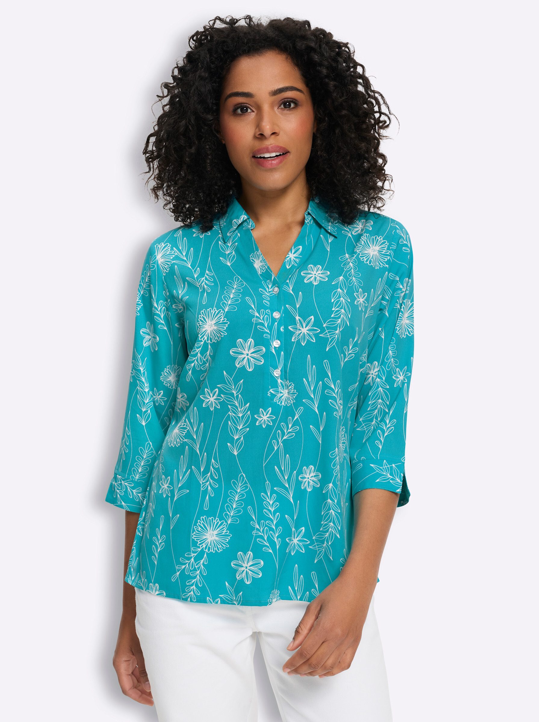 Sieh an! Klassische Bluse 3/4-Arm-Bluse 3/4-Arm