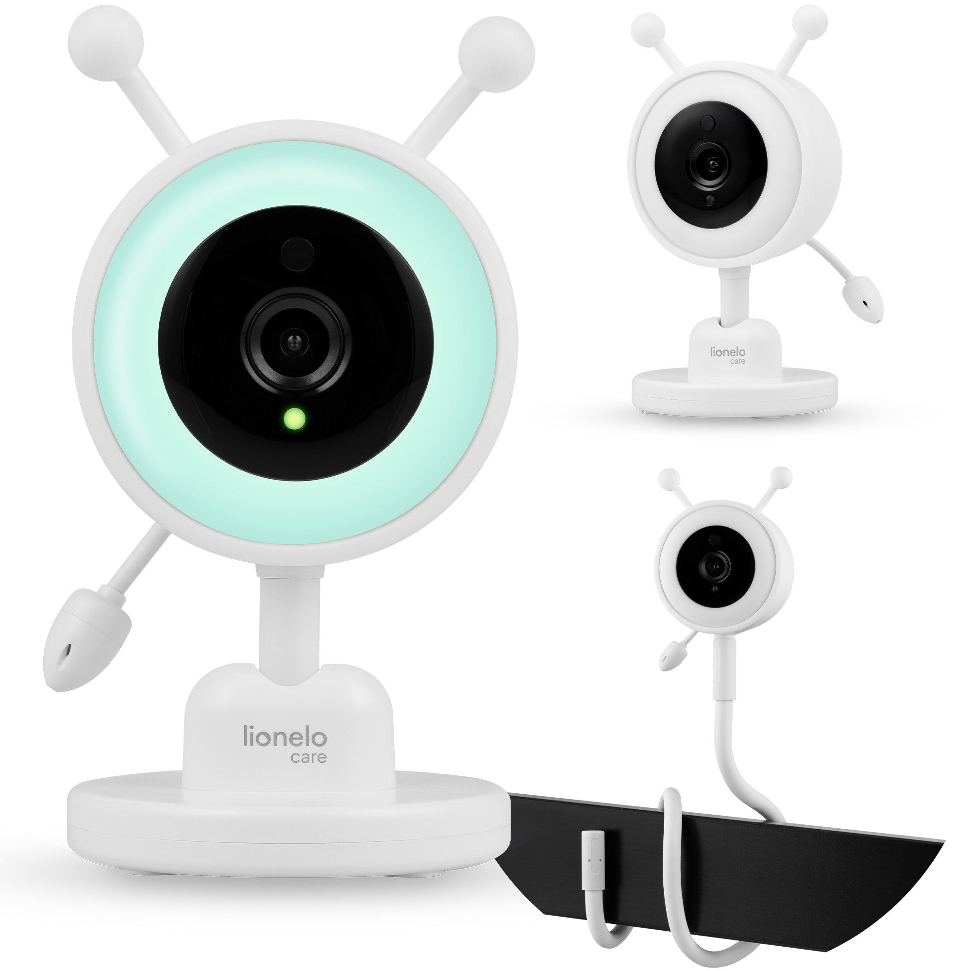 lionelo Video-Babyphone BABYLINE 3.4, Set, Multifunktionale Babyüberwachungskamera, 3,5”LCD/VOX/2,4GHz/Nachtsicht/RGB-Licht/4x Zoom