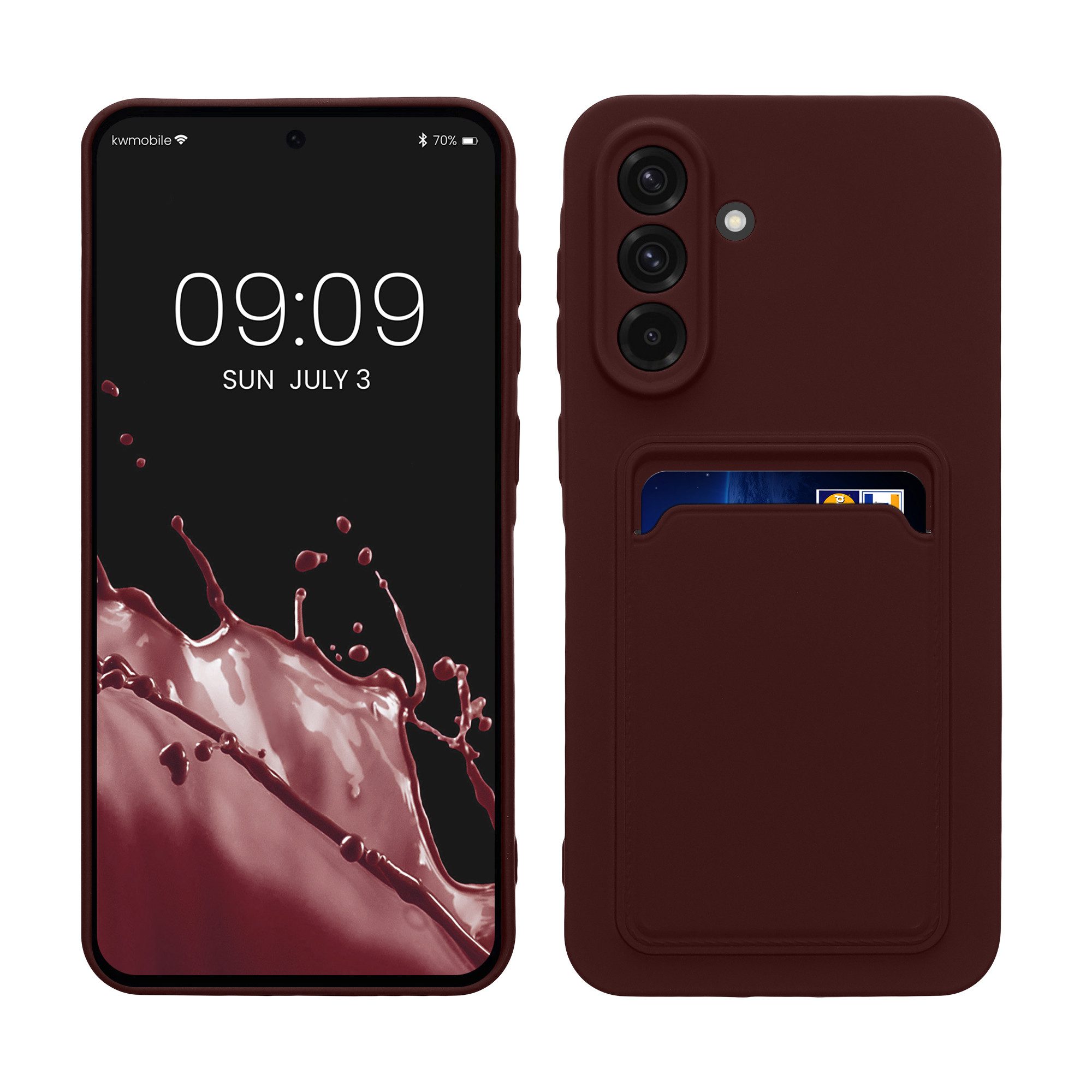 kwmobile Smartphone-Hülle Hülle für Samsung Galaxy A56 5G, Handyhülle mit Fach für Karten - Handy Cover Case