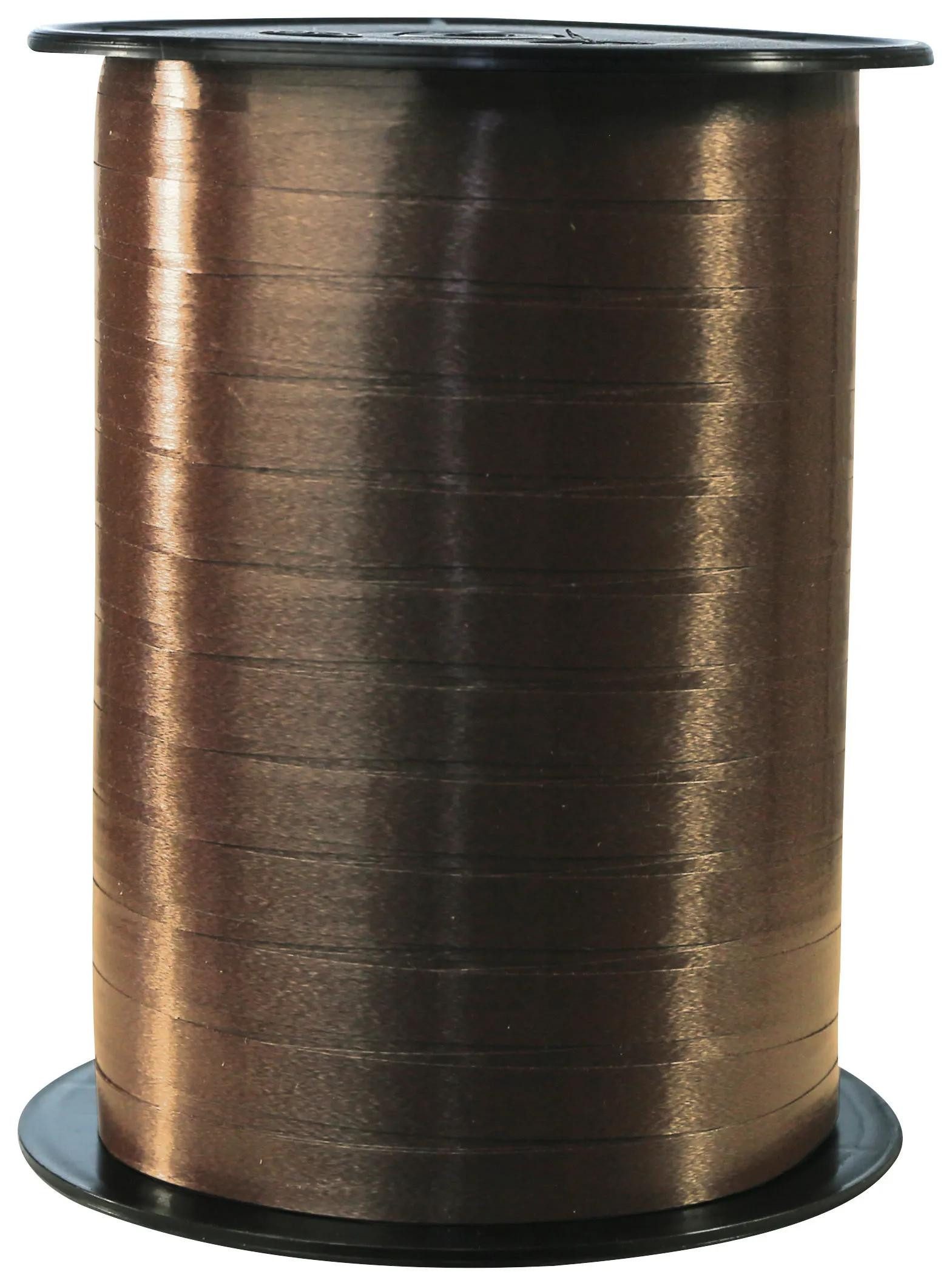 CLAIREFONTAINE Geschenkband Spule Geschenkband, glatt, 7mm x 500m - Schokoladenbraun 601773C, Geschenkband